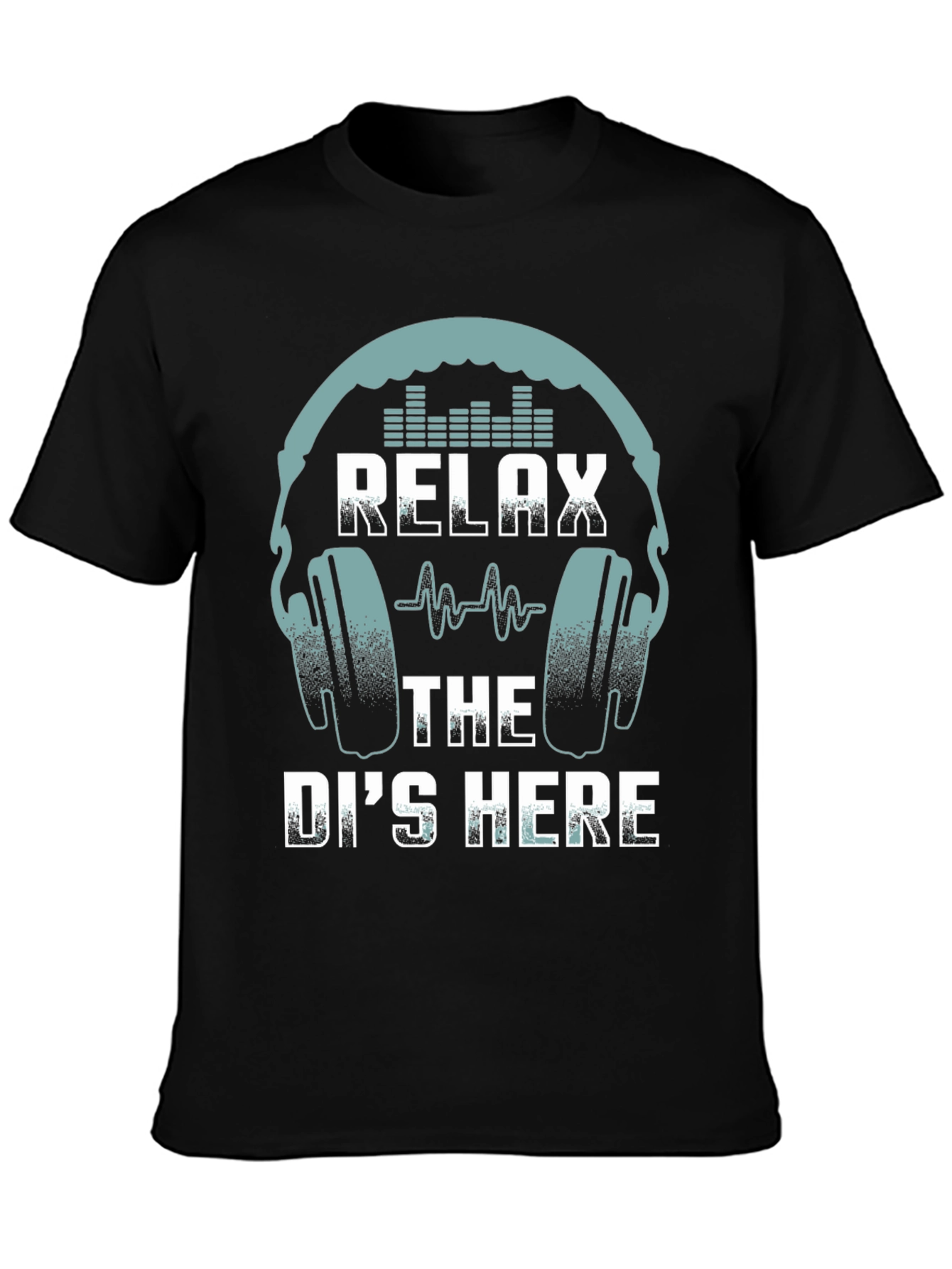 Black Relax The DJ's Here T-Shirt view 3