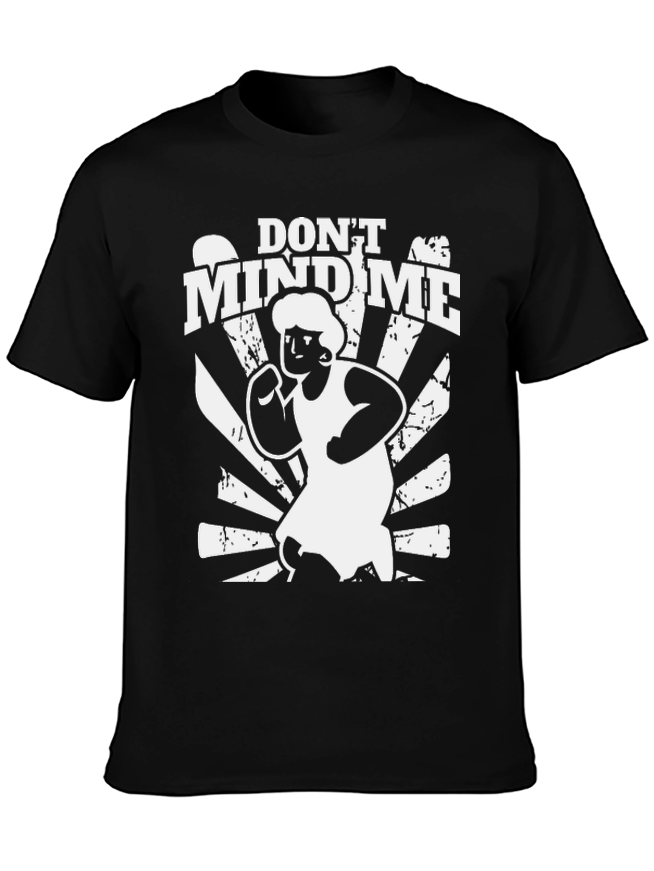 Black Don't Mind Me Funny Graphic Tee view 3