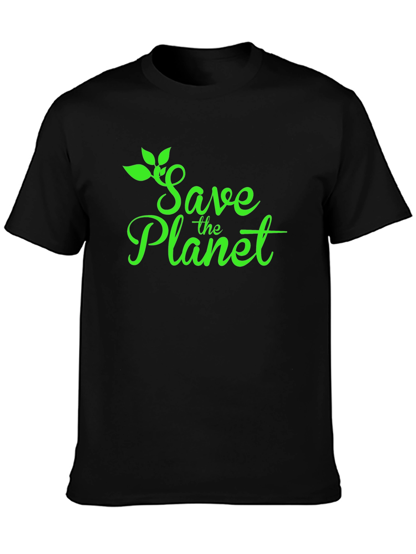 Black Save the Planet Graphic Tee - Eco-Friendly Fashion view 3