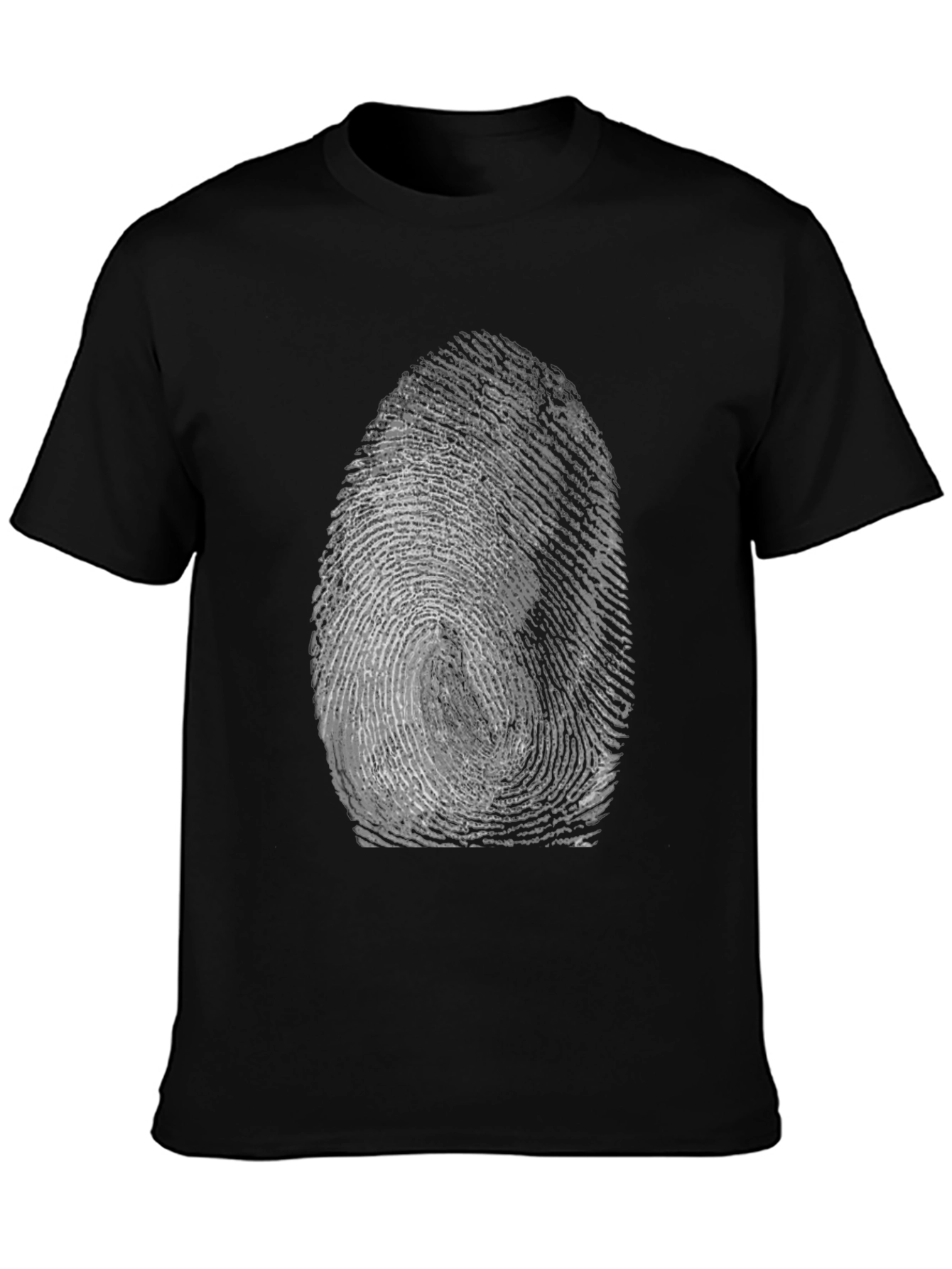 Black Fingerprint Graphic Tee - Unique Design view 3