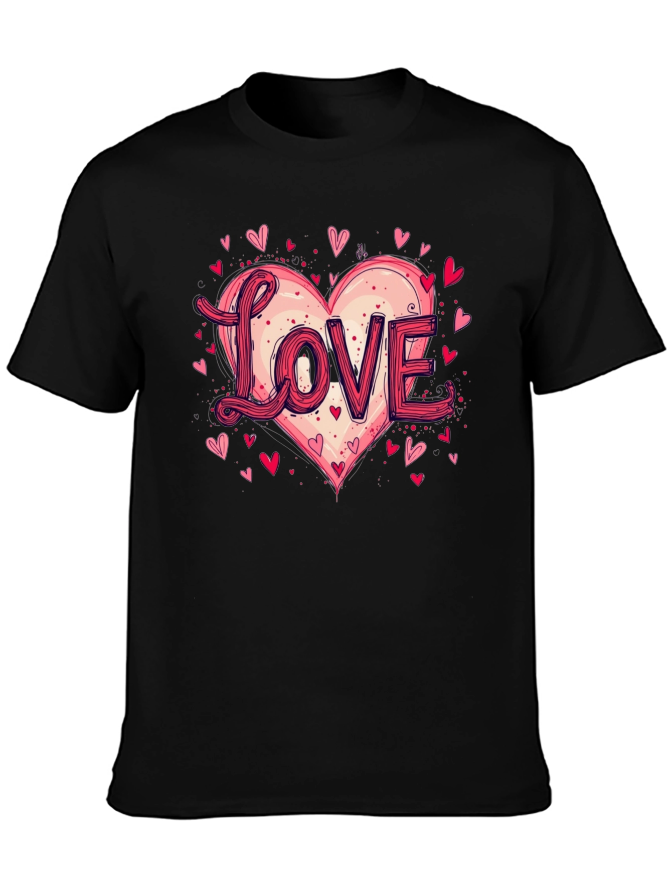 Black Love Heart Graphic Tee - Valentine's Day view 3