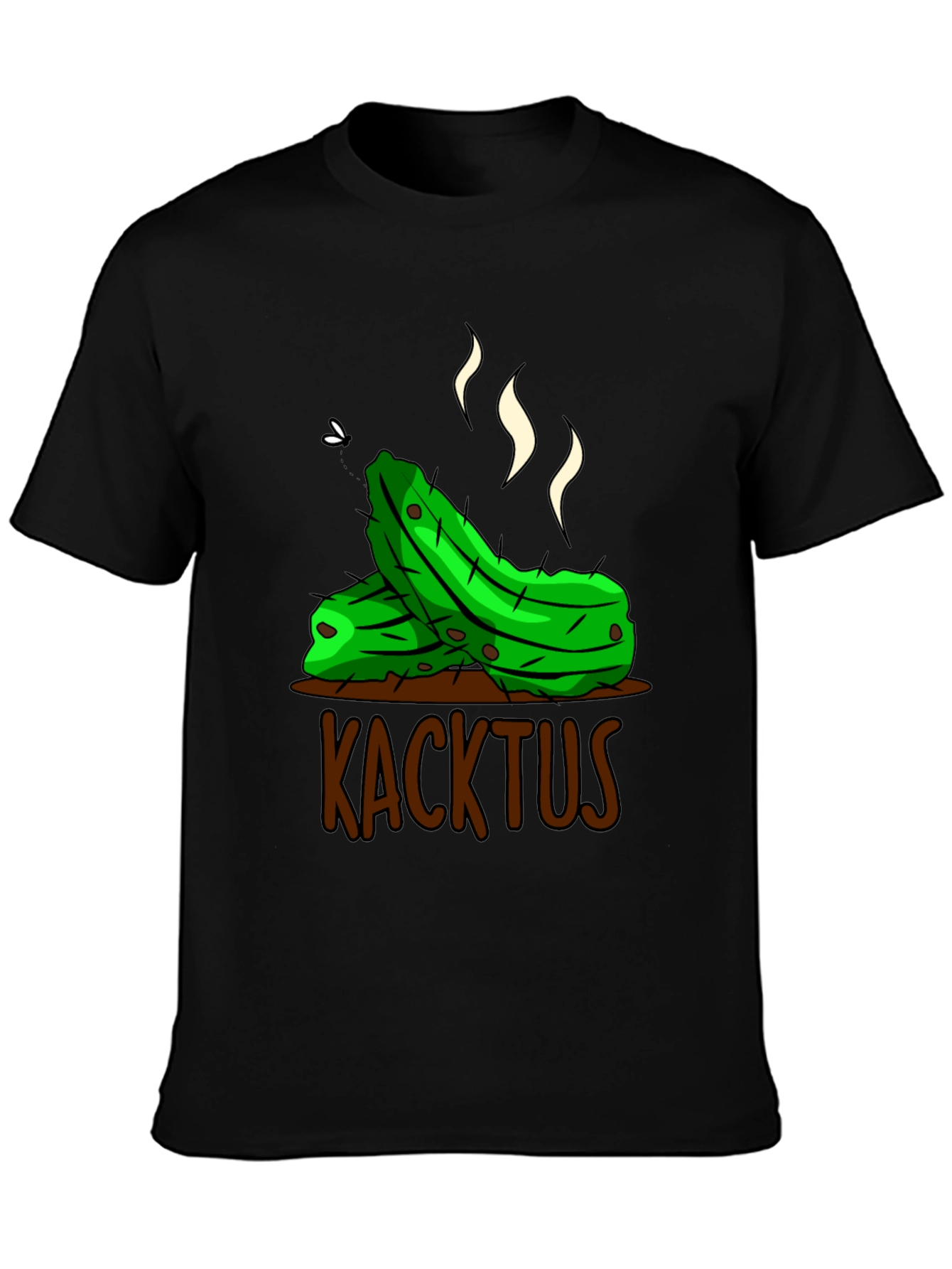 Black Humorous 'Kacktus' Graphic T-Shirt - Unique Novelty Tee view 3