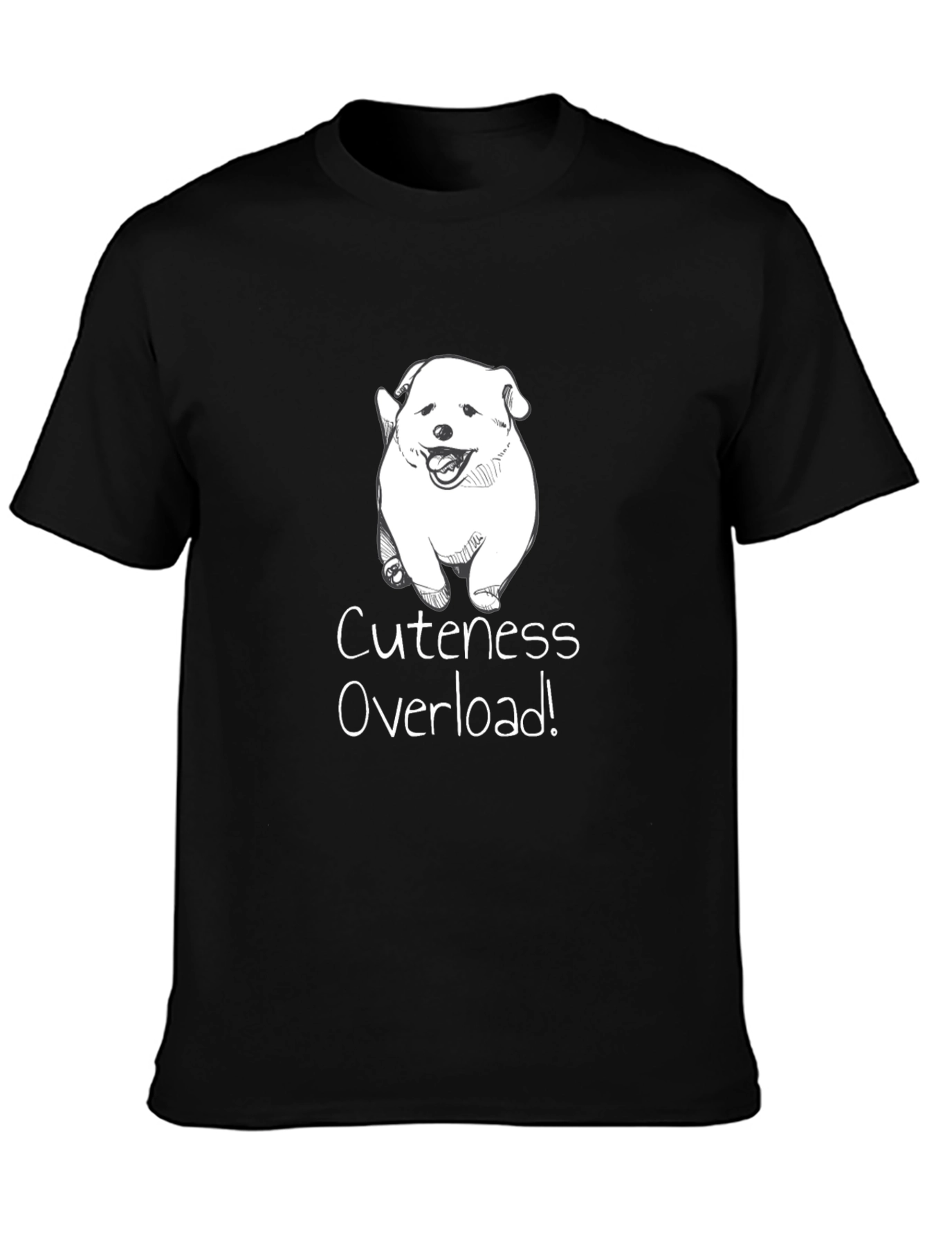Black Cuteness Overload T-Shirt view 3