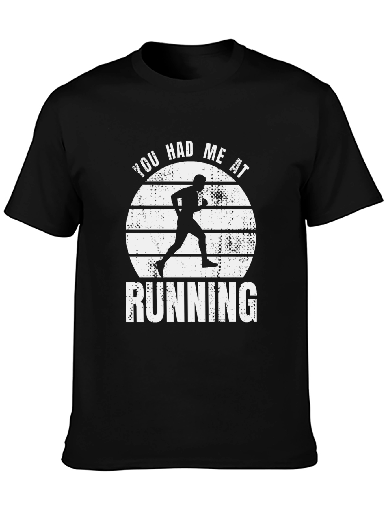 Black You Had Me At Running Graphic Tee view 3