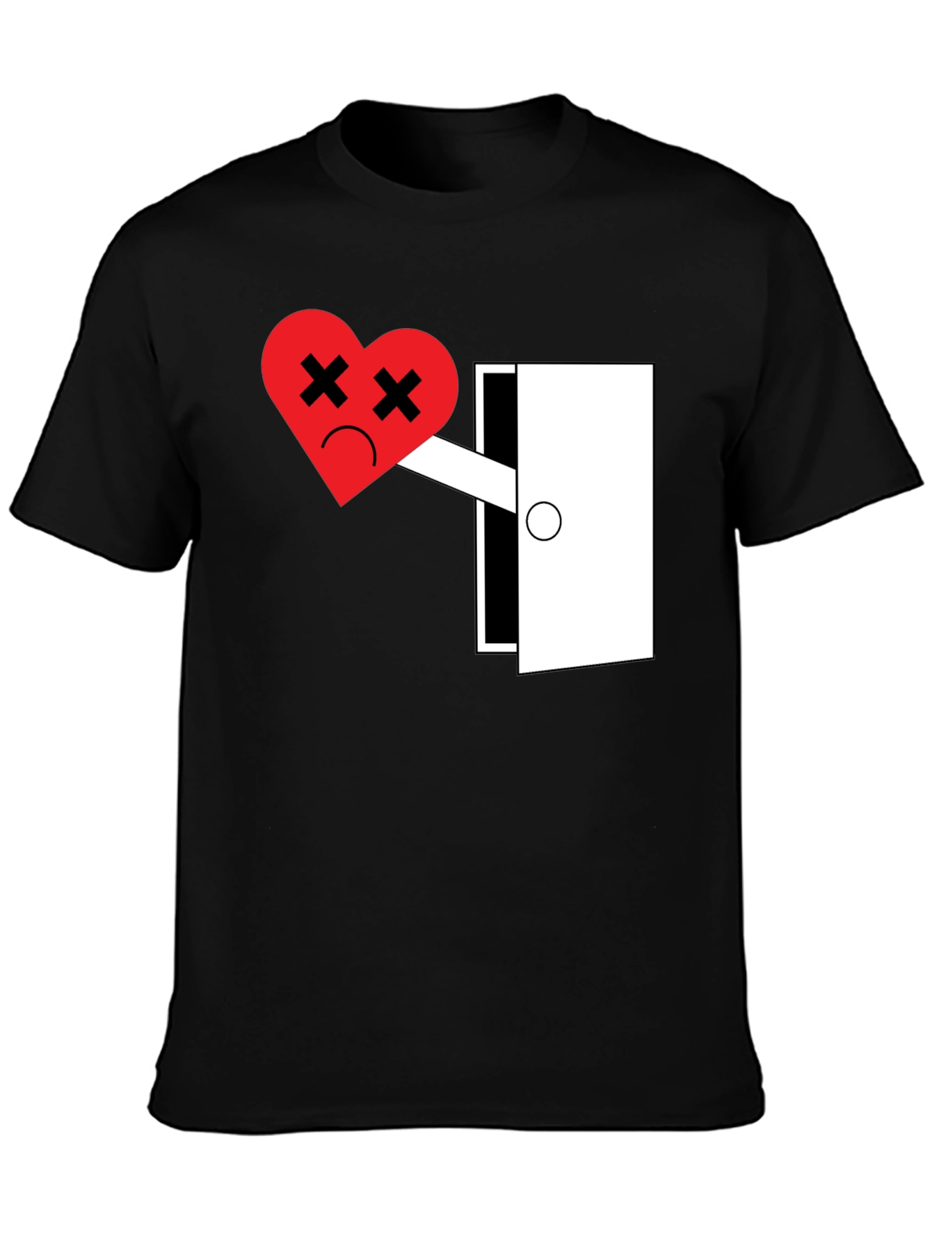 Black Heartbreak Tee - Funny Graphic T-Shirt for Men view 3