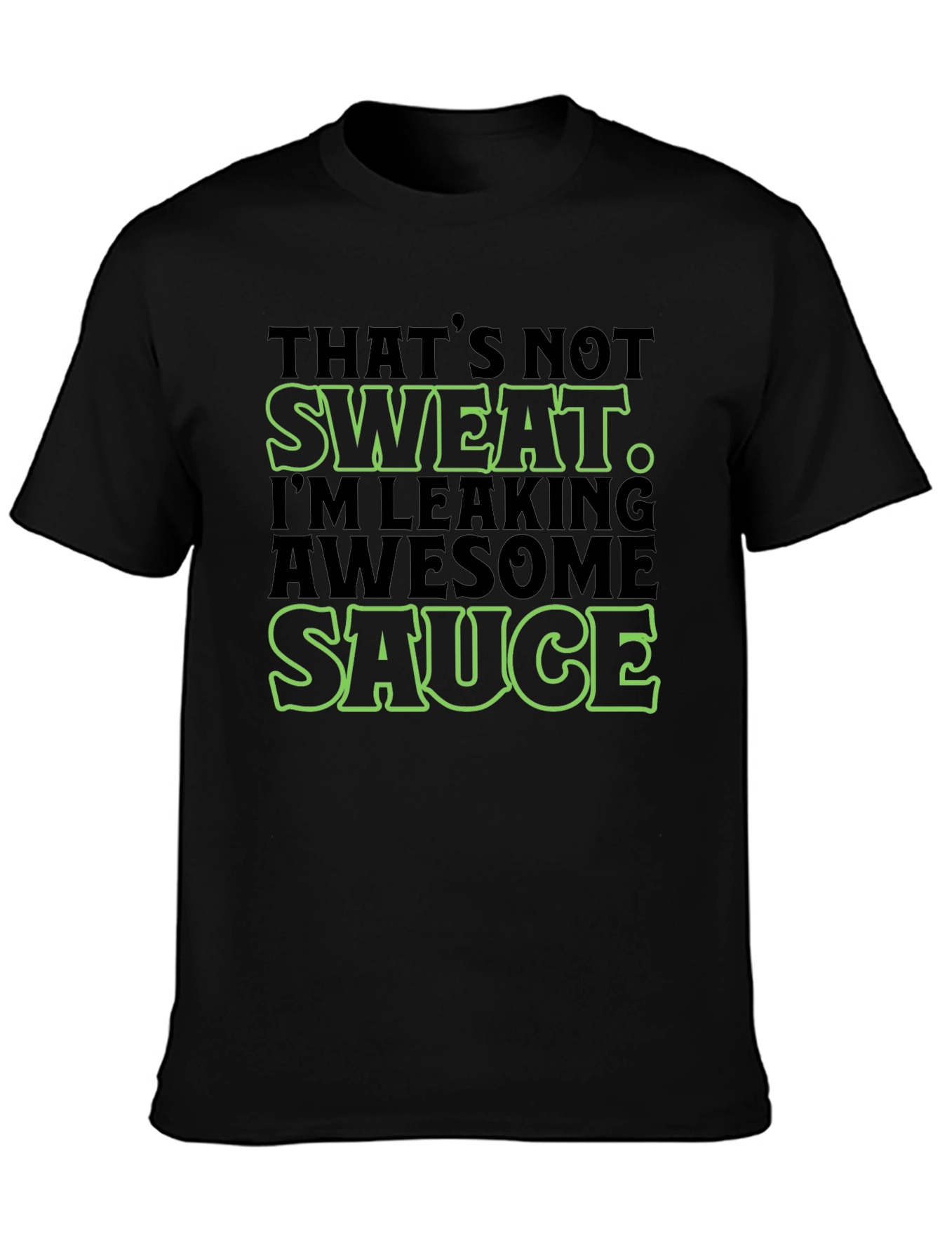 Black Awesome Sauce Men's Graphic Tee - Funny Slogan T-Shirt view 3