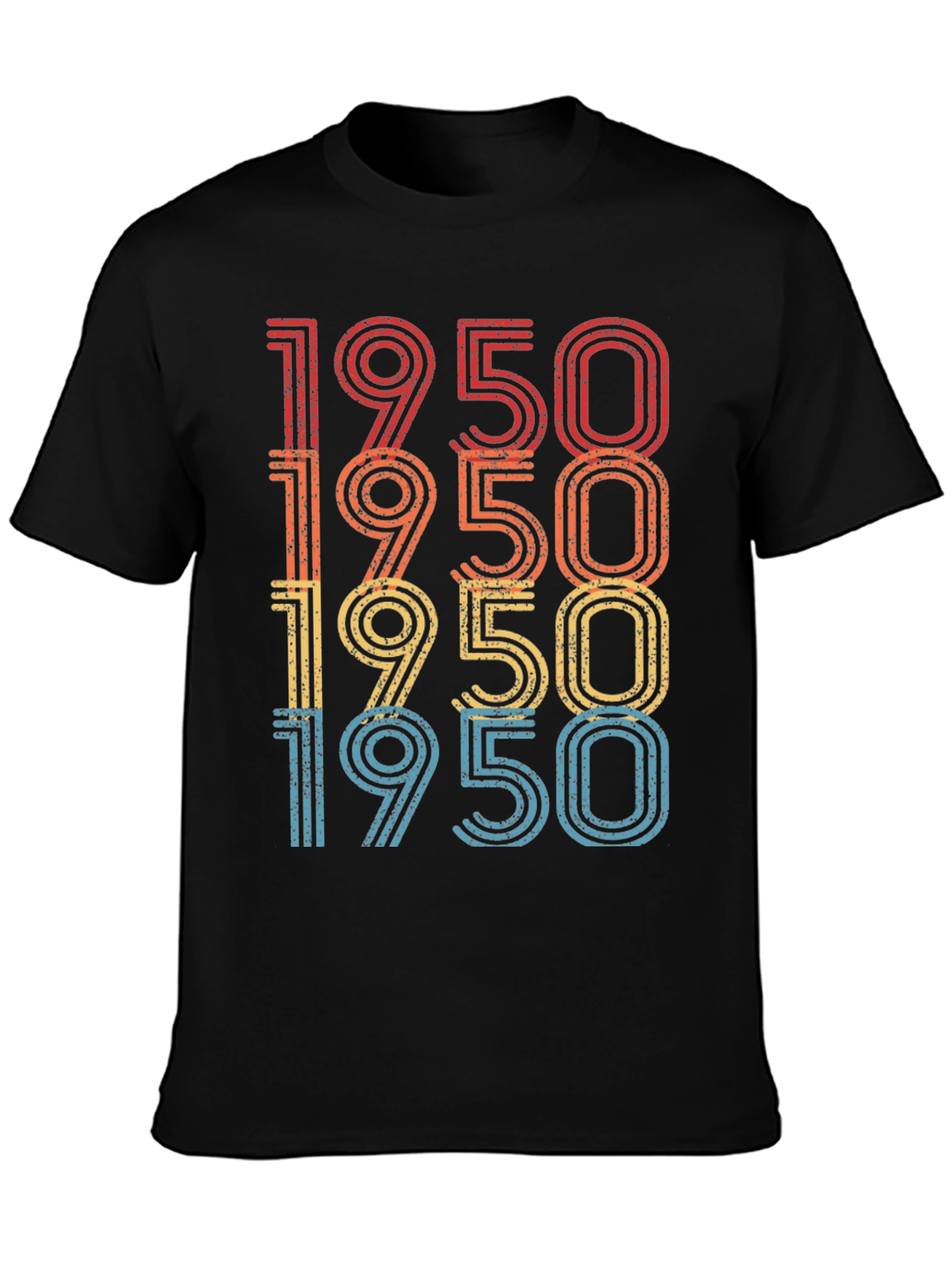 Black Vintage 1950 T-Shirt - Retro Style view 3