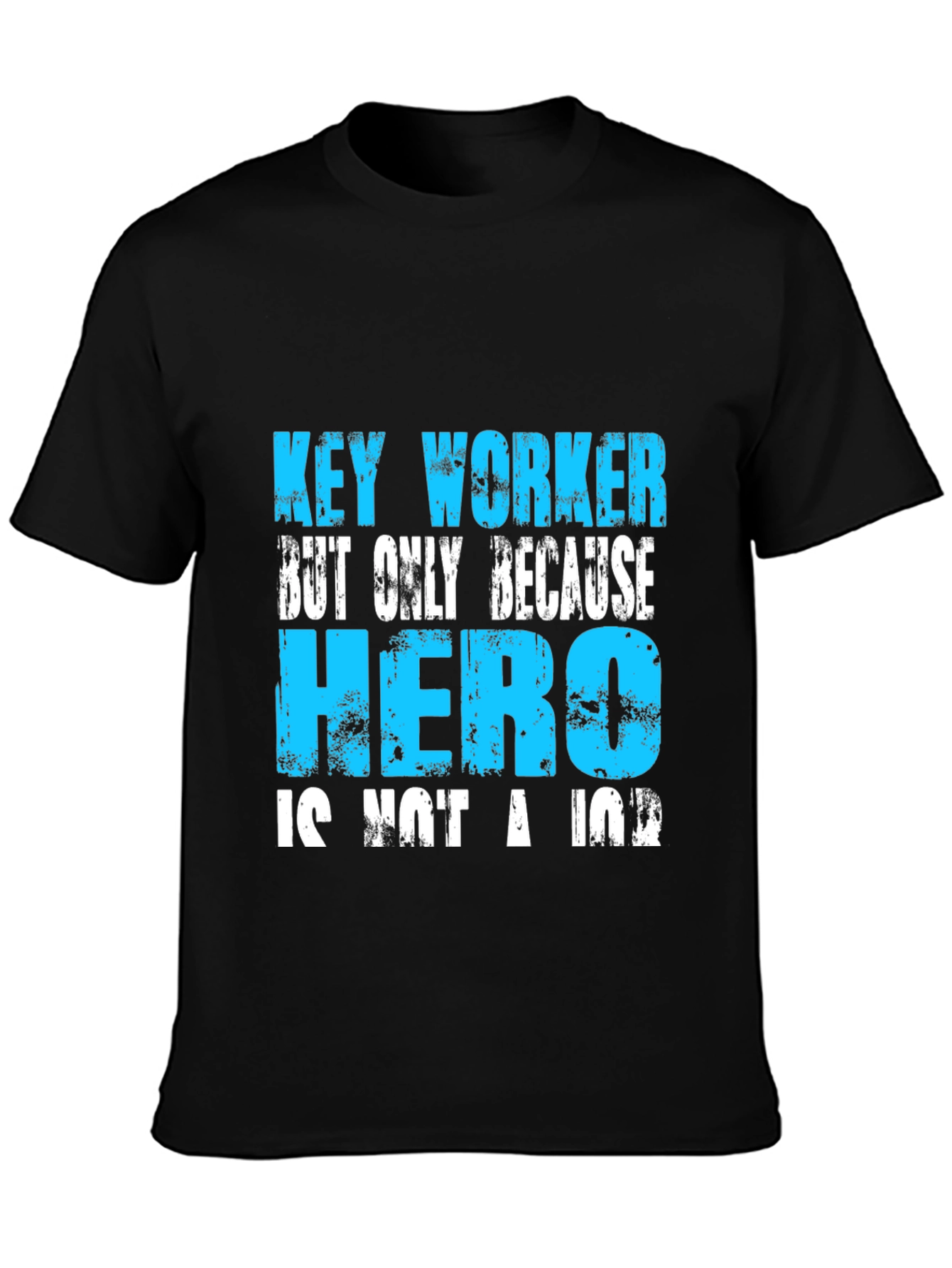 Black Key Worker Hero Graphic Tee - Essential Worker T-Shirt view 3