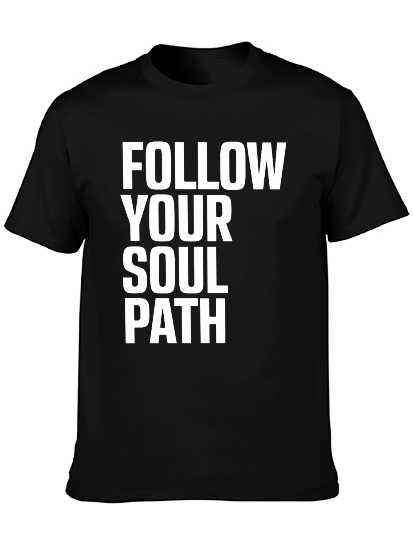 Black Follow Your Soul Path Black T-Shirt view 3