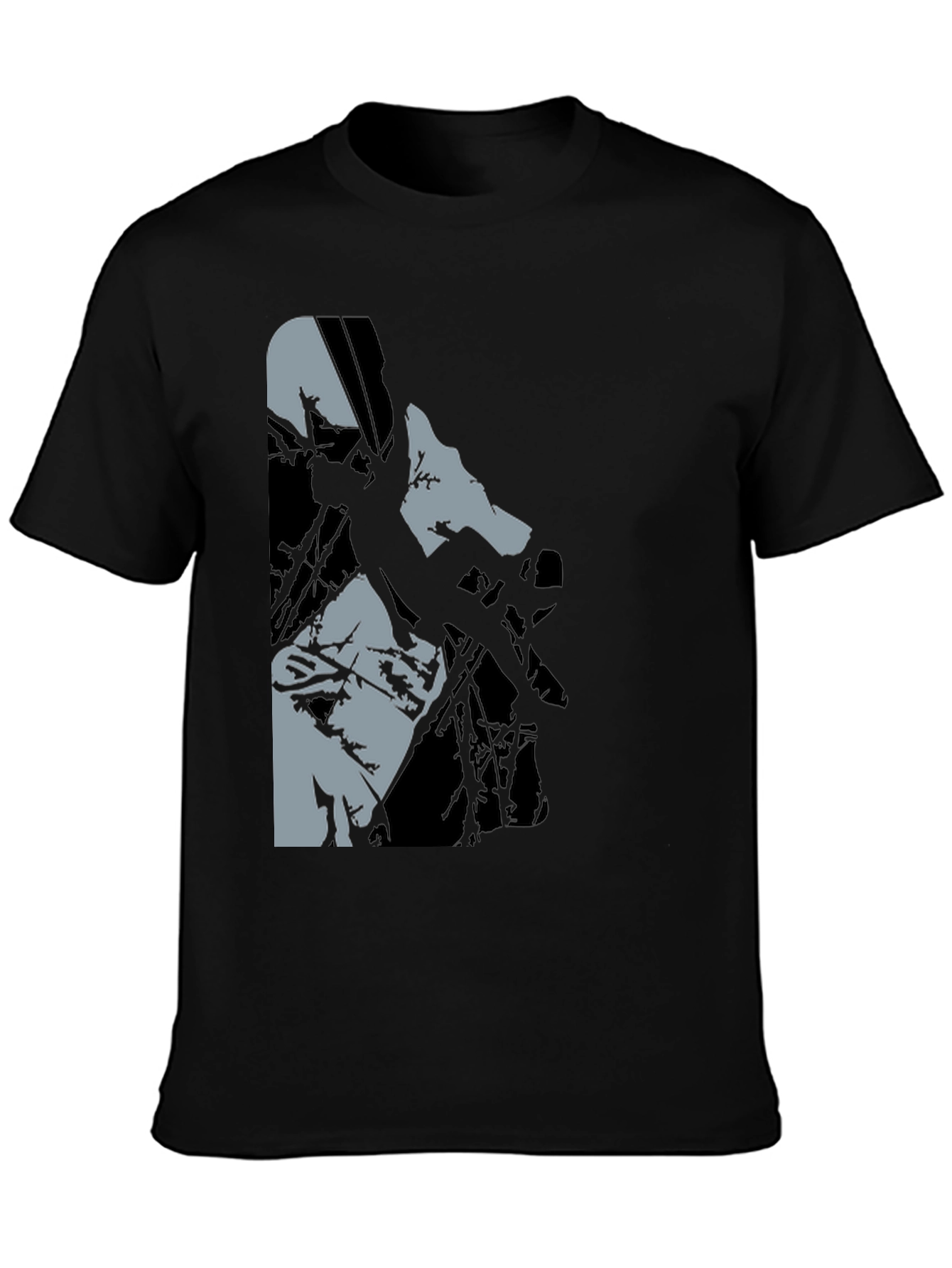 Black Black Graphic Tee: Climbing Silhouette view 3