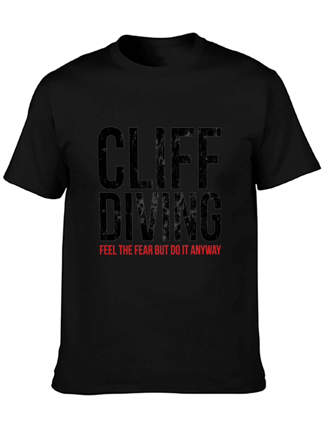 Black Cliff Diving Graphic T-Shirt - Black view 3