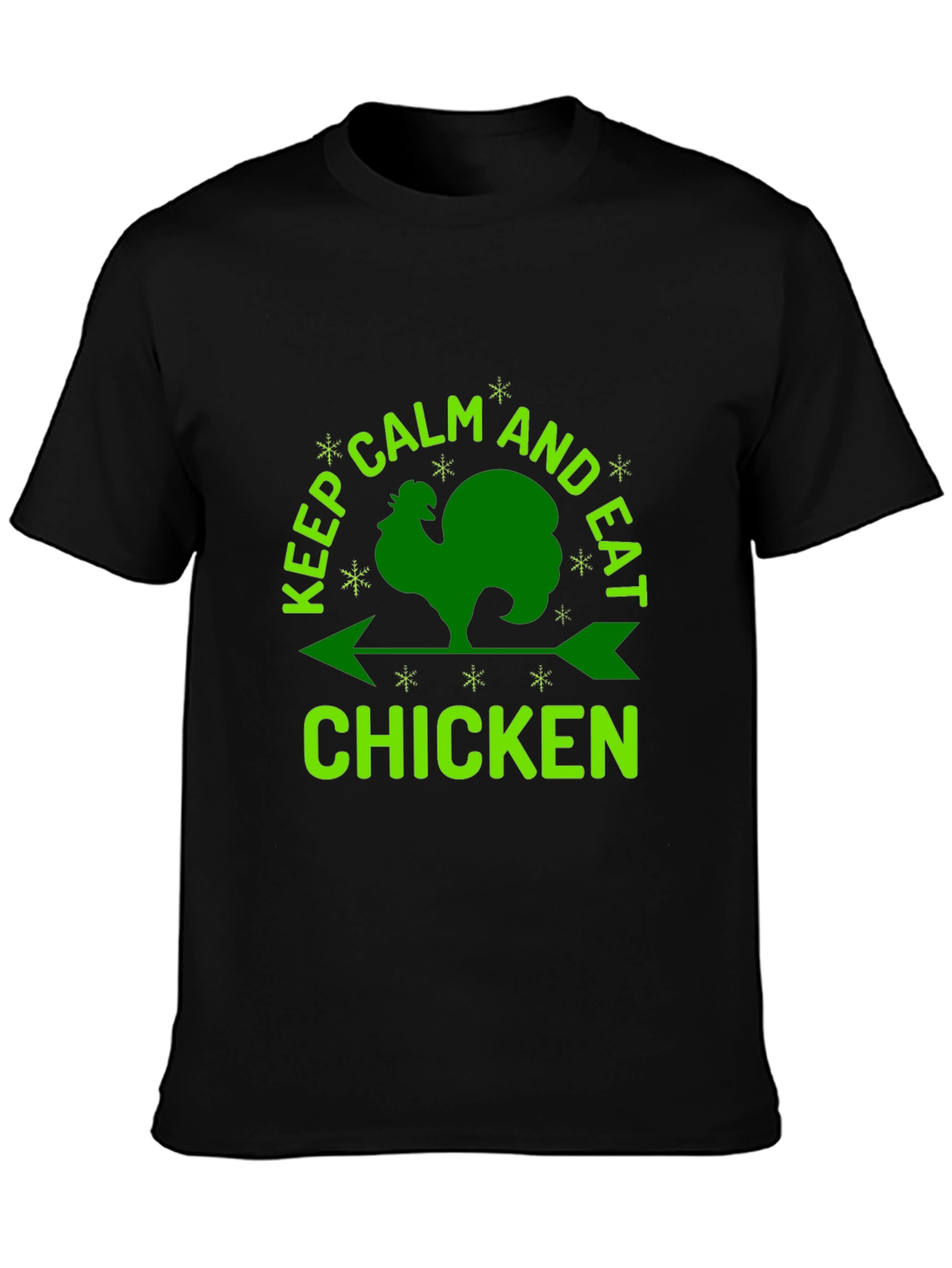 Black Keep Calm & Eat Chicken Graphic Tee view 3