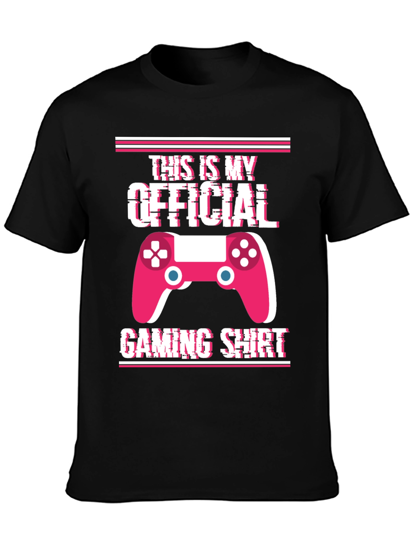 Black Official Gaming Shirt - Gamer T-Shirt view 3