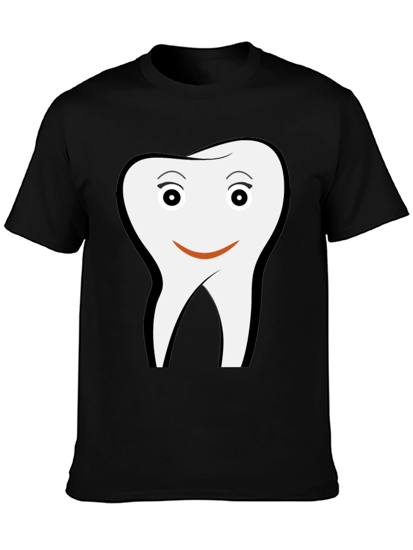 Black Funny Tooth Graphic Black T-Shirt view 3