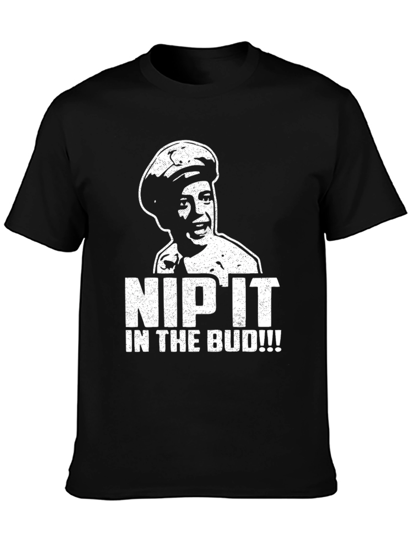 Black Nip It In The Bud T-Shirt view 3