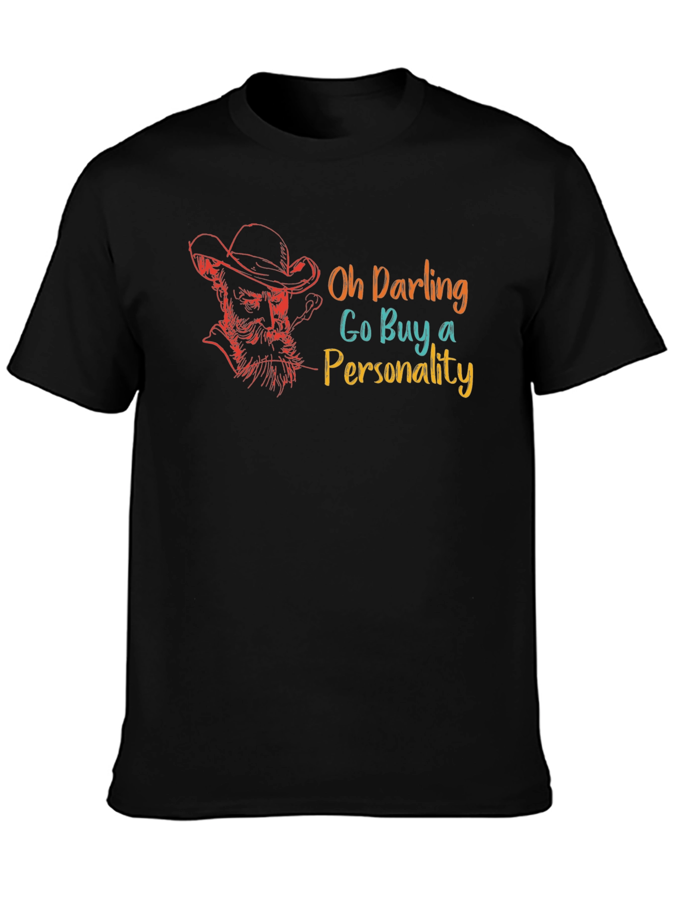 Black Oh Darling Buy A Personality Graphic T-Shirt view 3