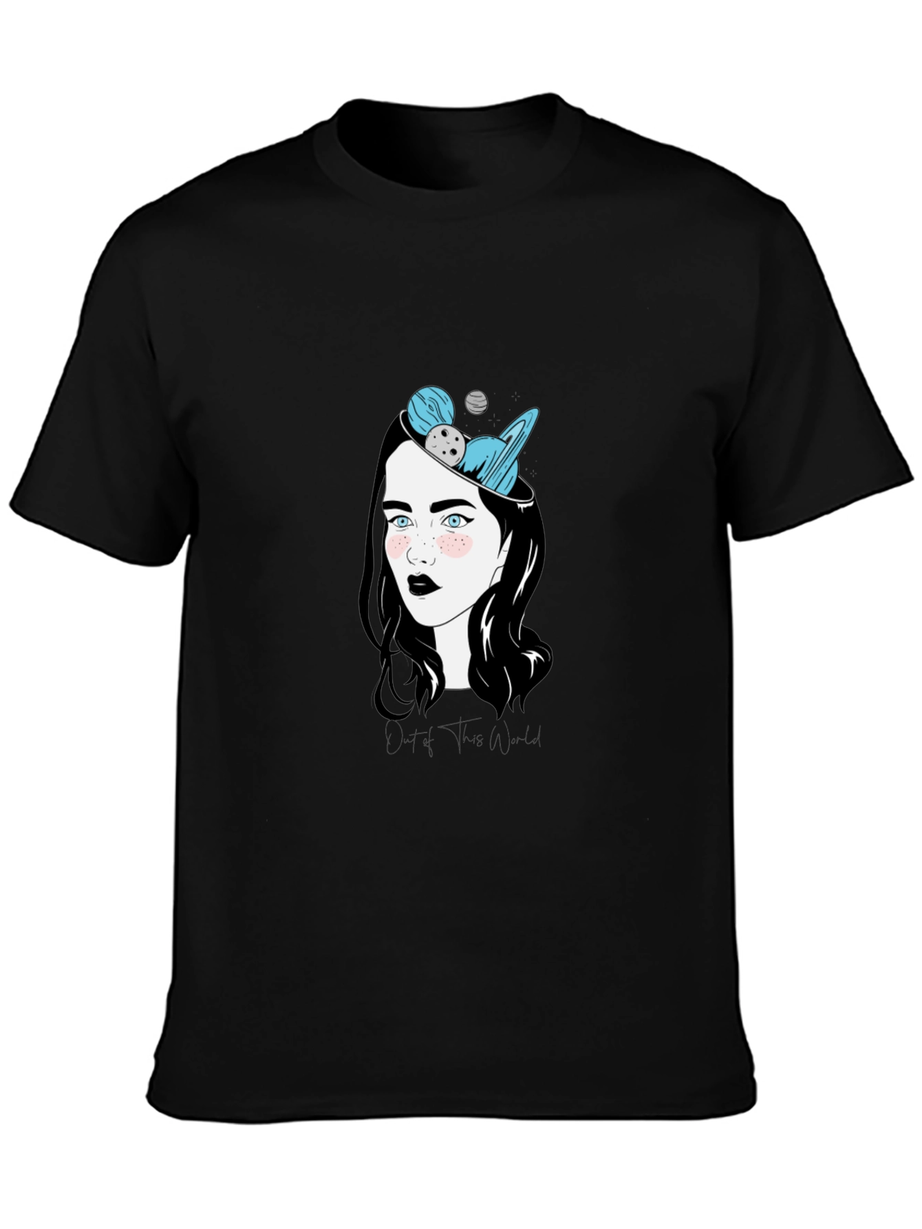 Black Cosmic Mind T-Shirt - Unisex Graphic Tee view 3