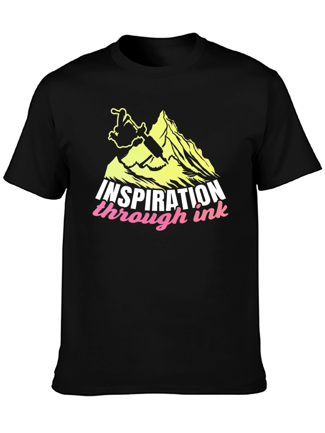 Black Inspiration Through Ink Black T-Shirt view 3