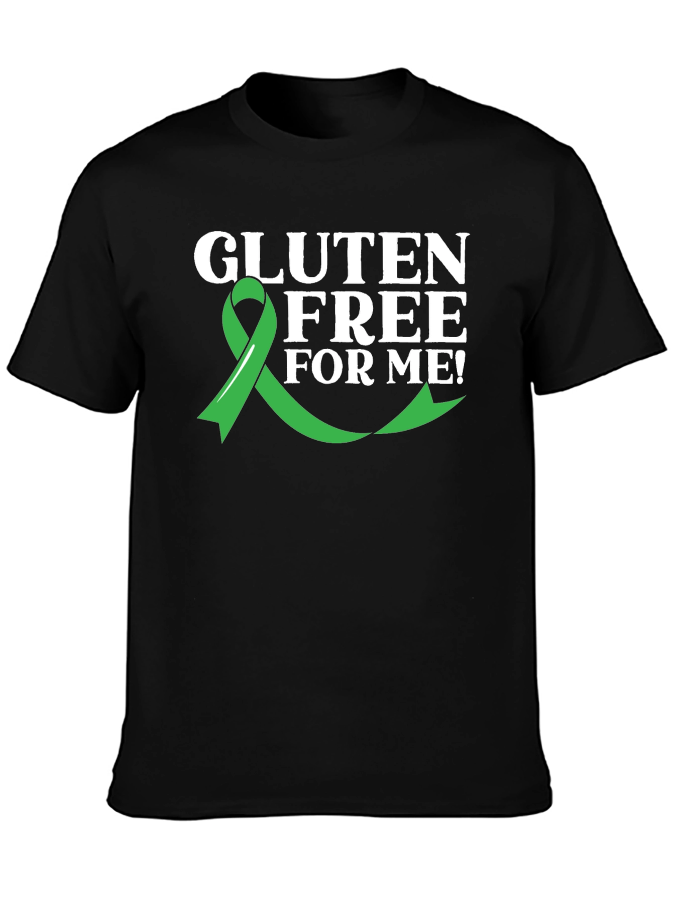Black Gluten Free Awareness Ribbon T-Shirt view 3