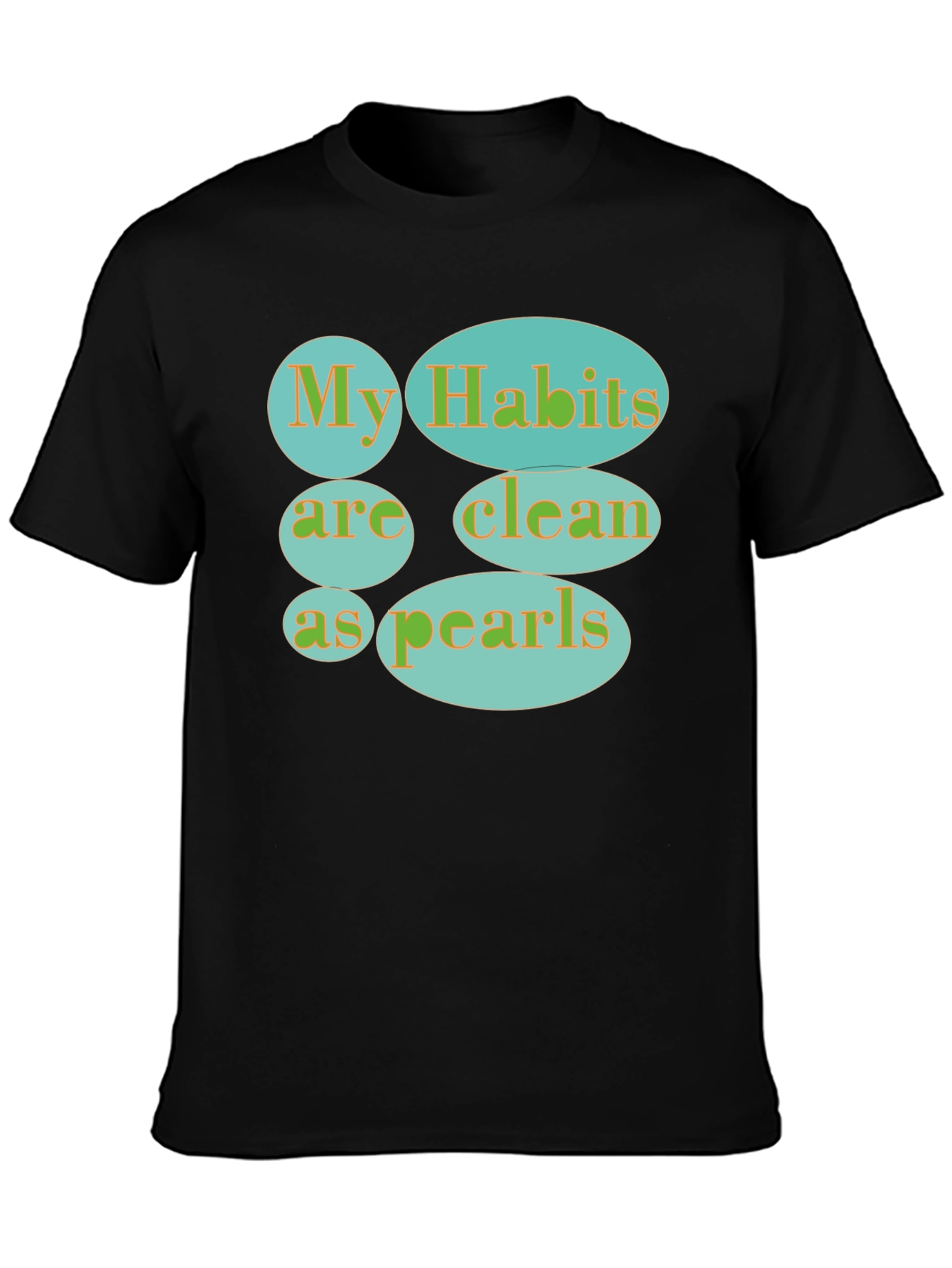 Black Habits Clean as Pearls Graphic Tee - Black view 3