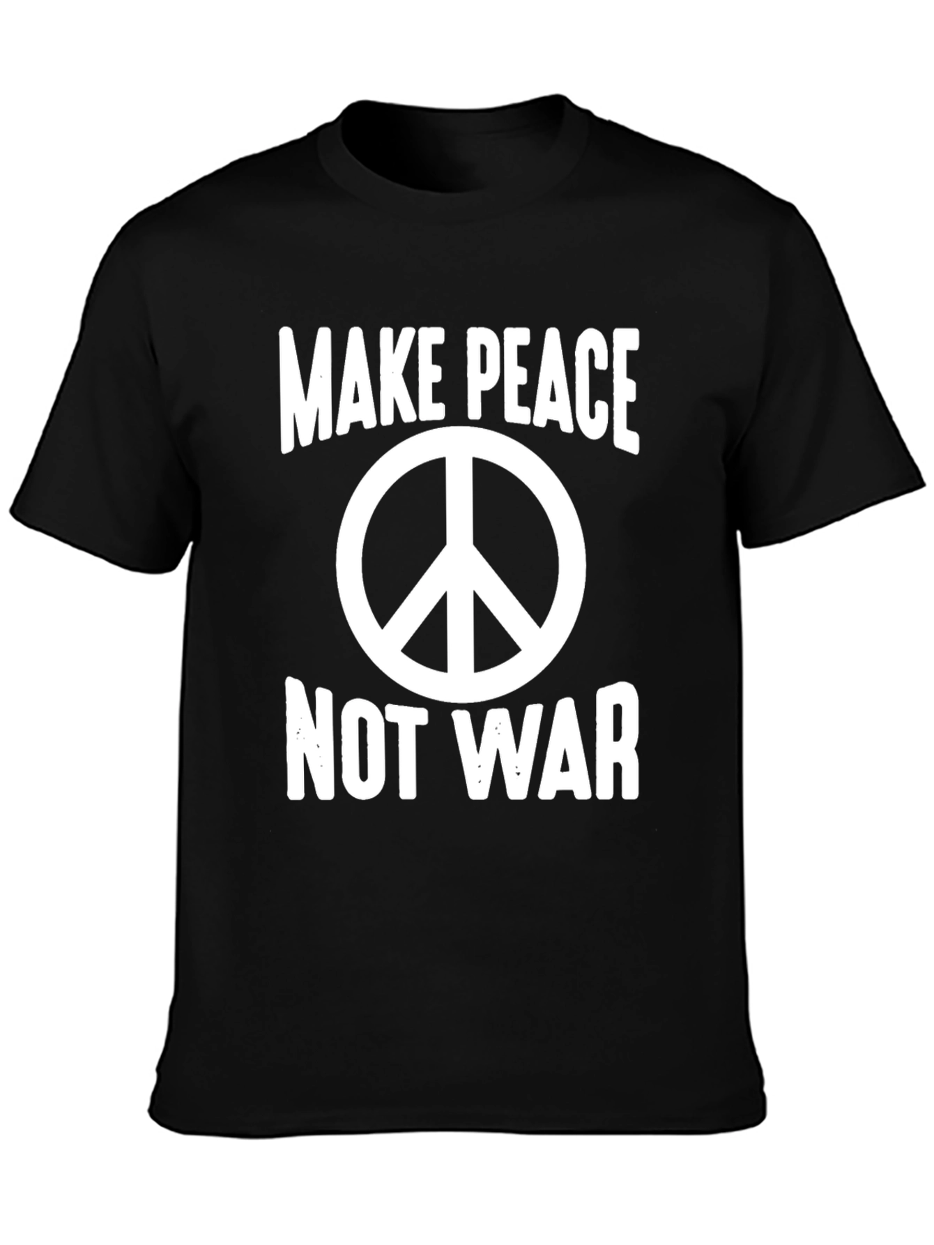 Black Make Peace Not War Graphic T-Shirt - Black view 3