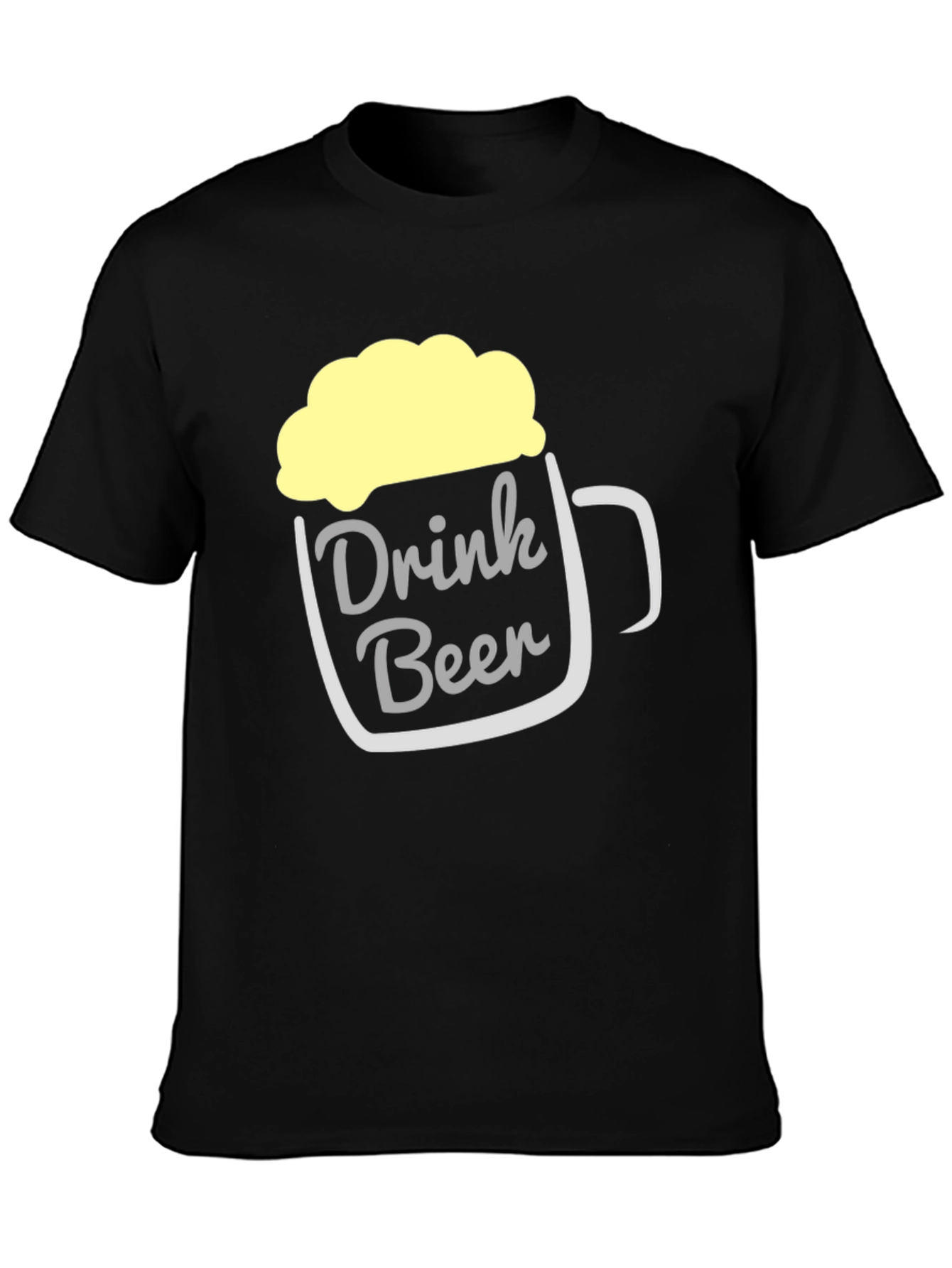 Black Drink Beer T-Shirt - Funny Beer Mug Design view 3