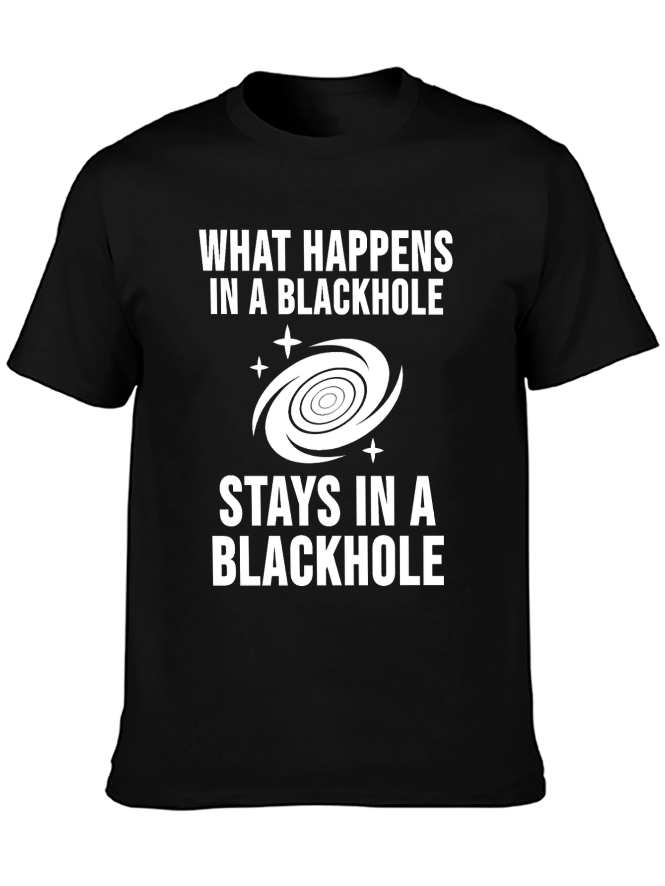 Black Black Hole Humor T-Shirt - Space Pun Tee view 3