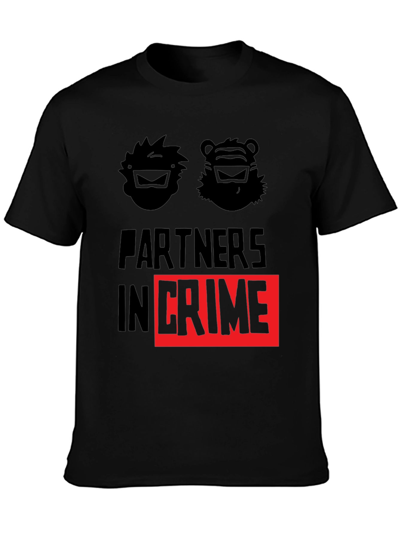 Black Partners in Crime Graphic T-Shirt - Black view 3