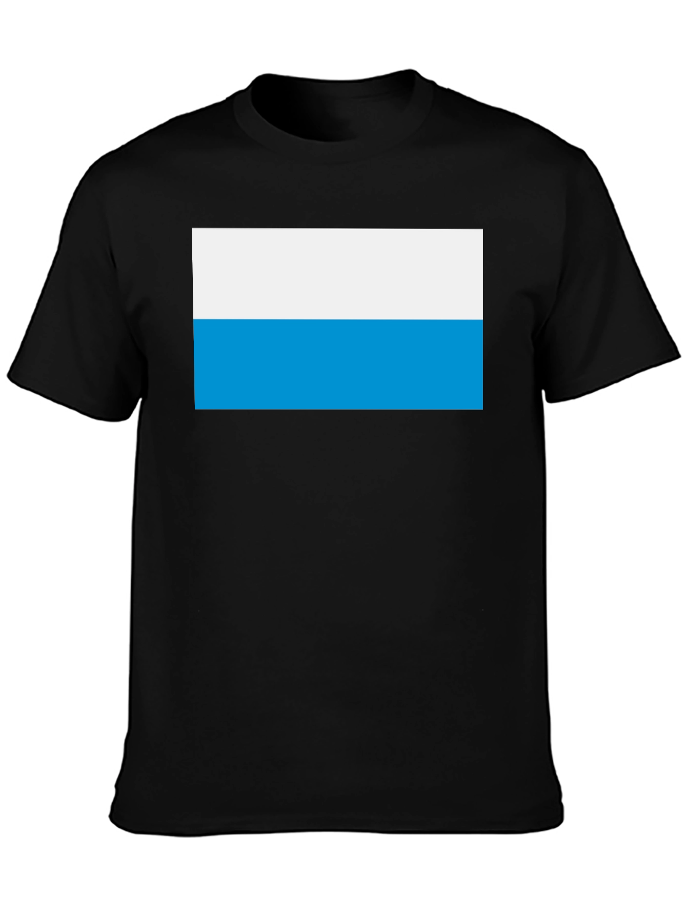 Black San Marino Flag T-Shirt - Black Cotton Tee view 3