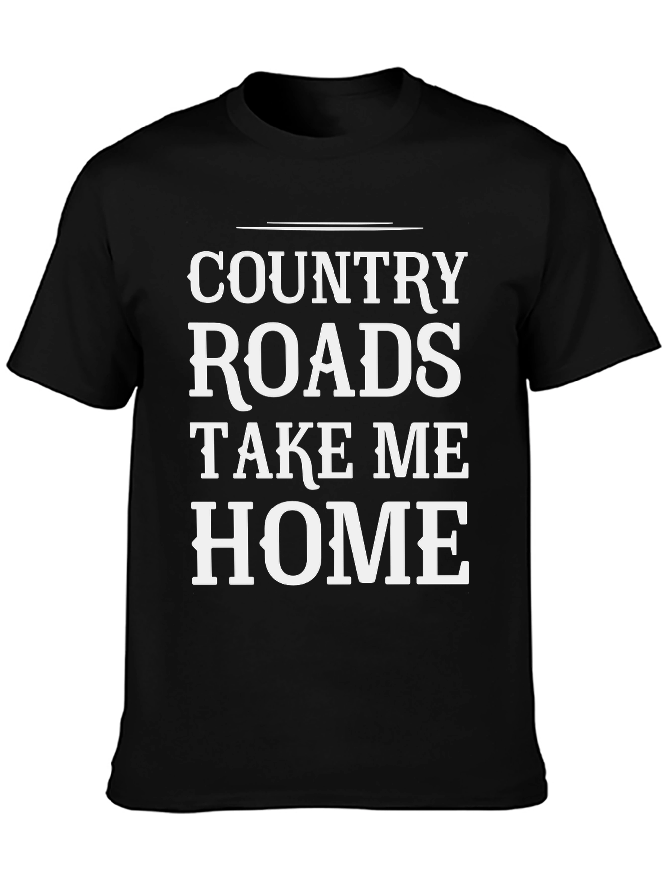 Country Roads Graphic Tee - Soft Cotton Black Shirt - 3