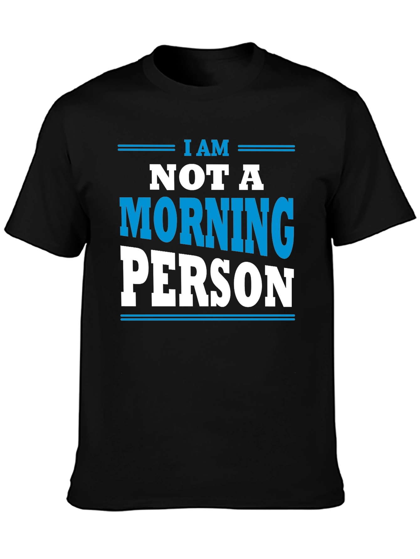 Black I am Not a Morning Person T-Shirt - Funny Slogan Tee view 3