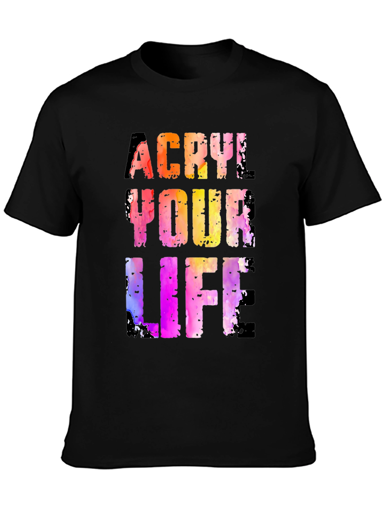 Black Acrylic Your Life Graphic Tee - Black T-Shirt view 3