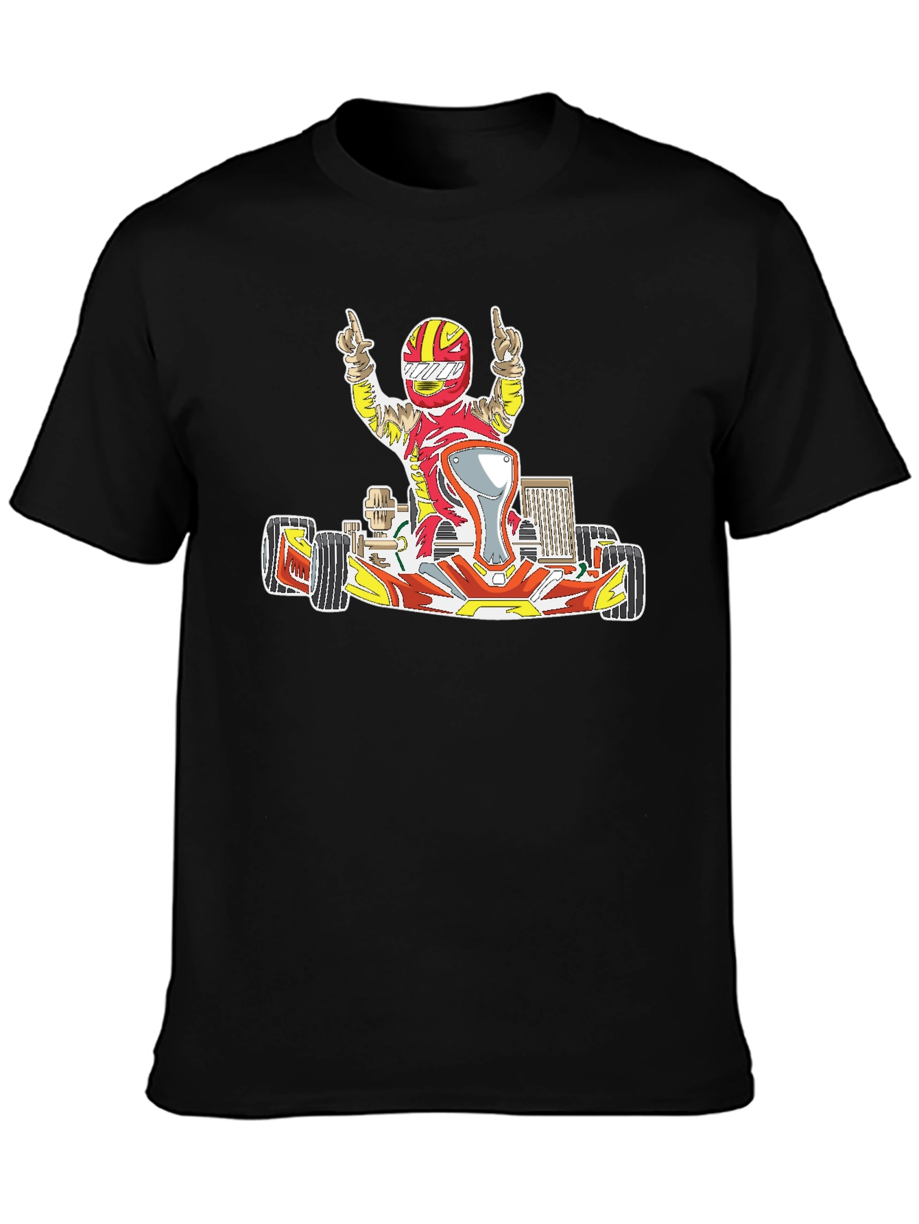 Black Kart Racer Graphic T-Shirt - Black view 3