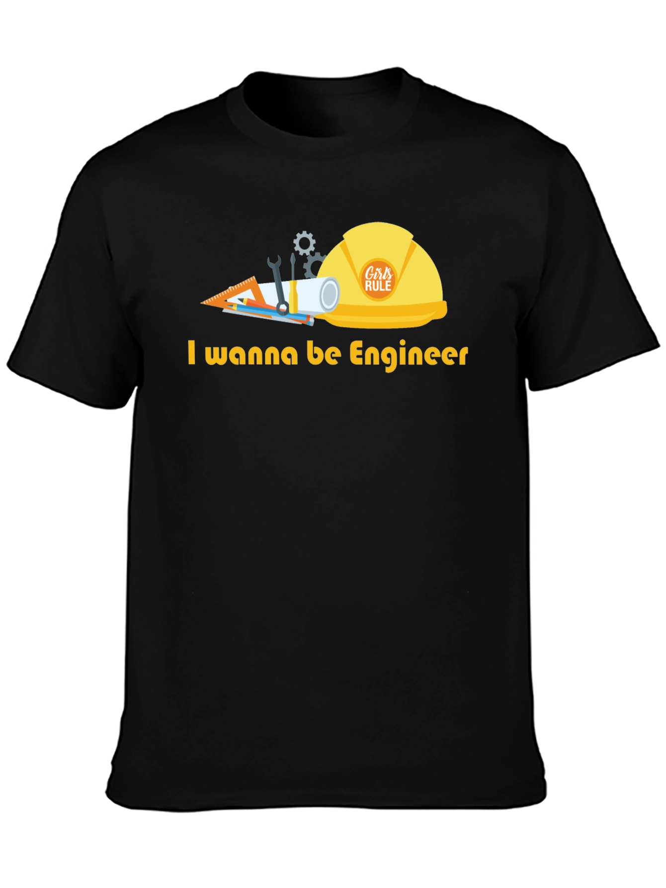 Black Engineer in Training Graphic T-Shirt view 3