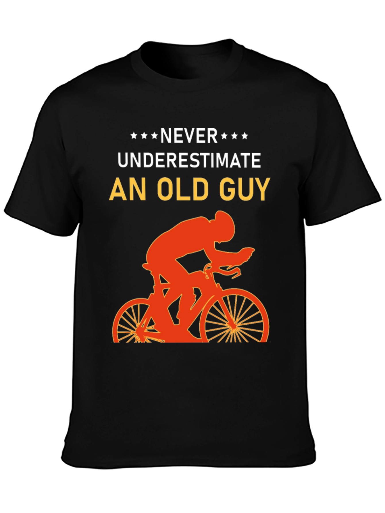 Black Never Underestimate An Old Guy T-Shirt view 3