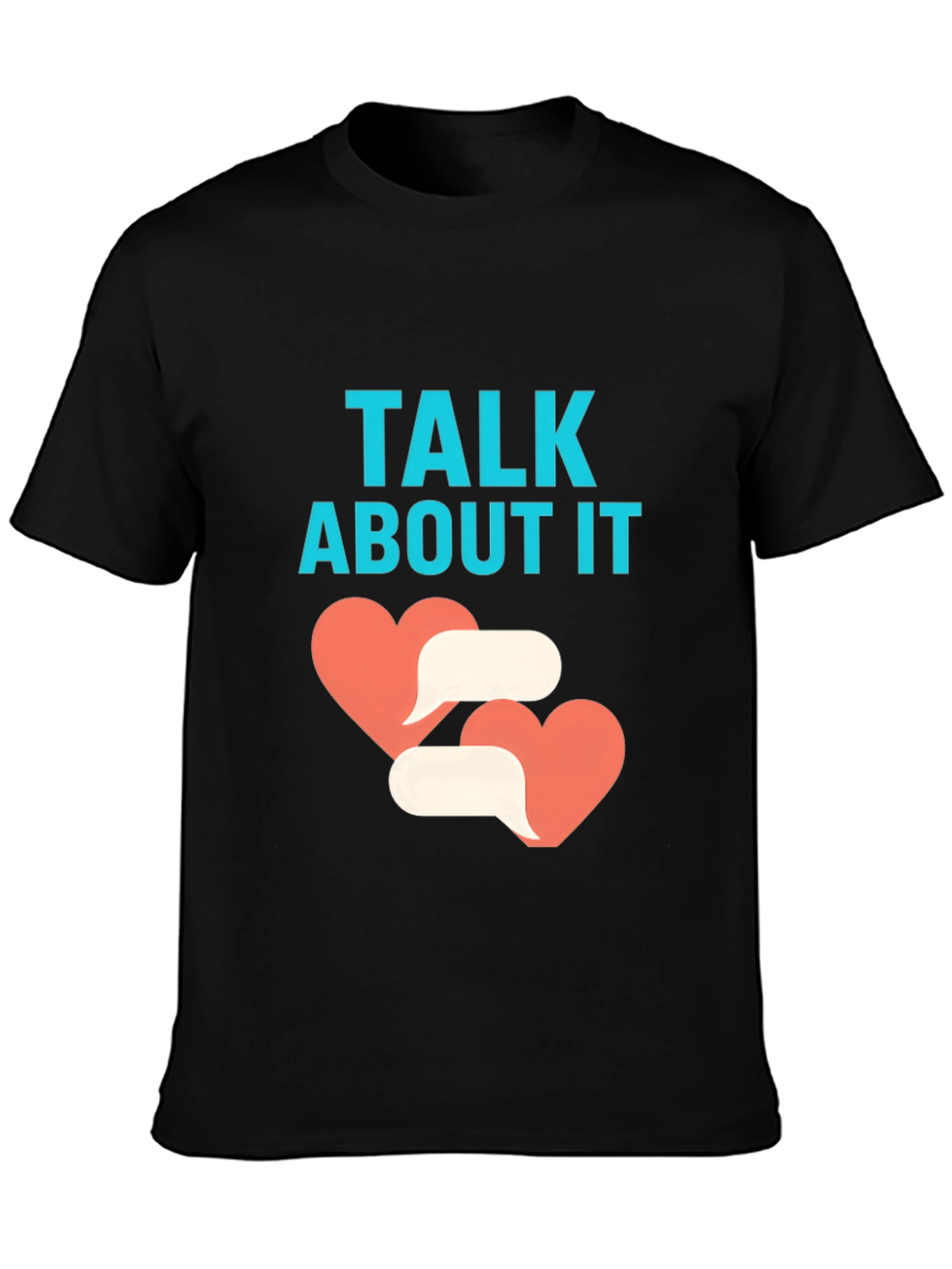 Black Talk About It Black Graphic Tee view 3