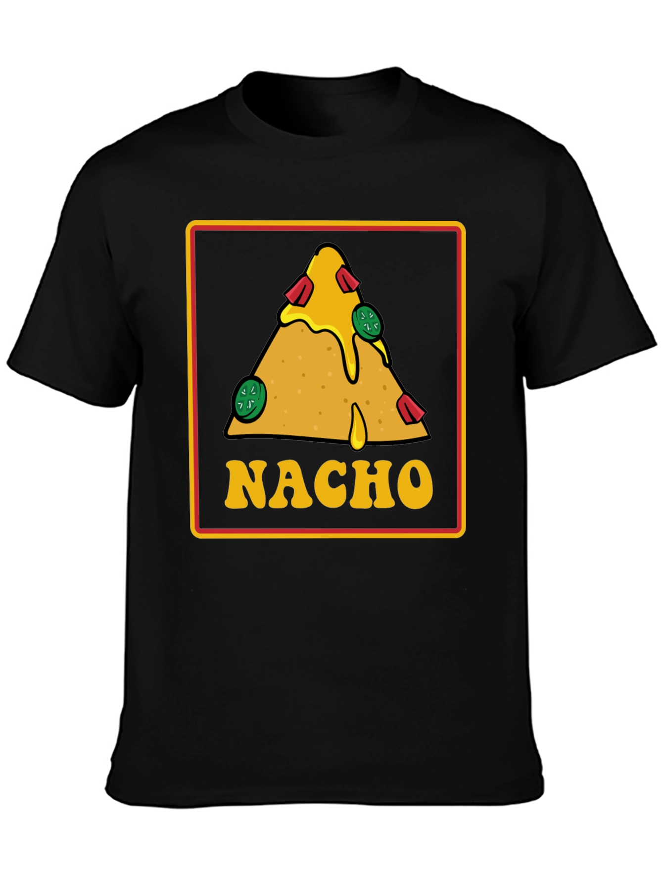 Black Nacho T-Shirt: Foodie Fun! view 3