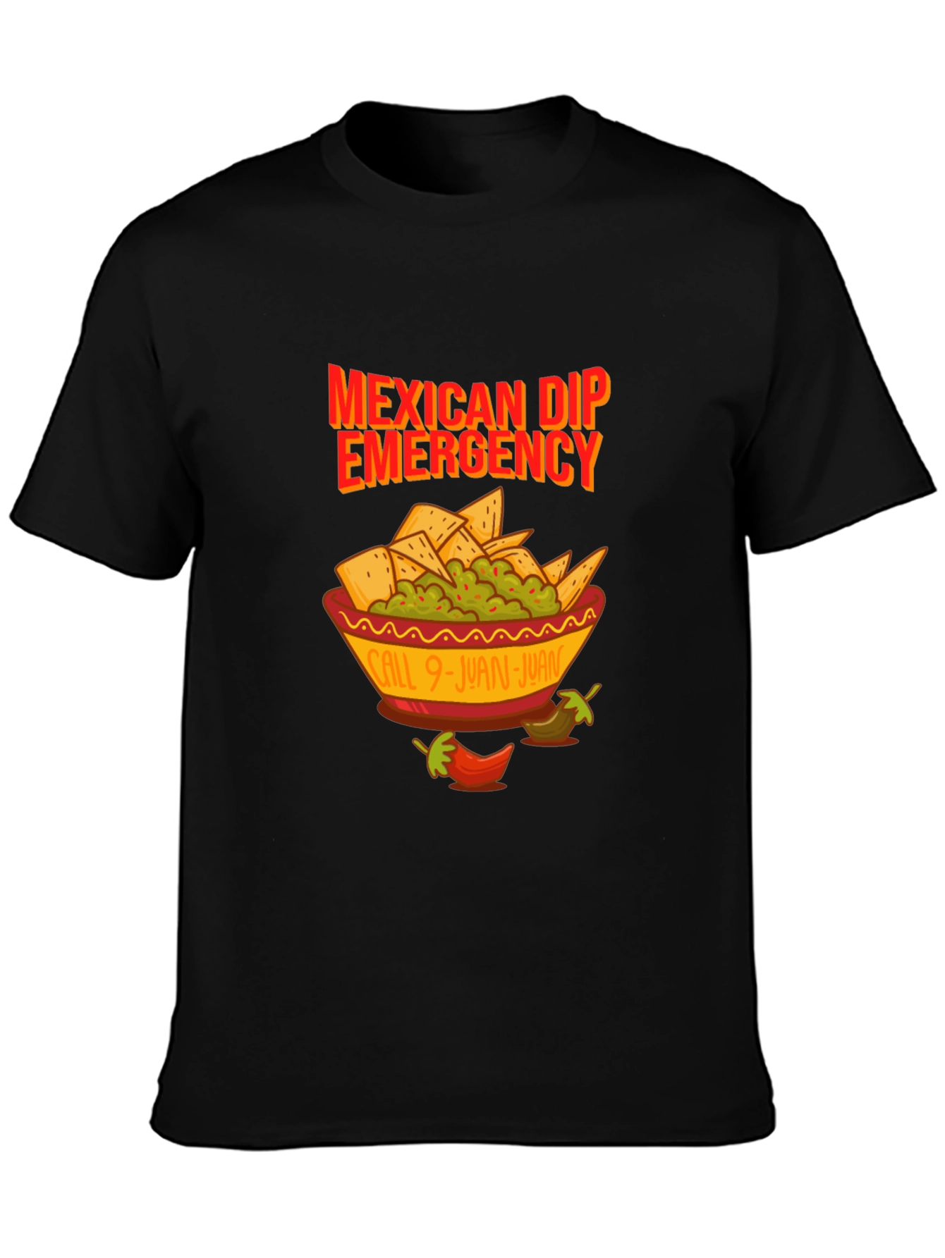 Black Mexican Dip Emergency T-Shirt view 3