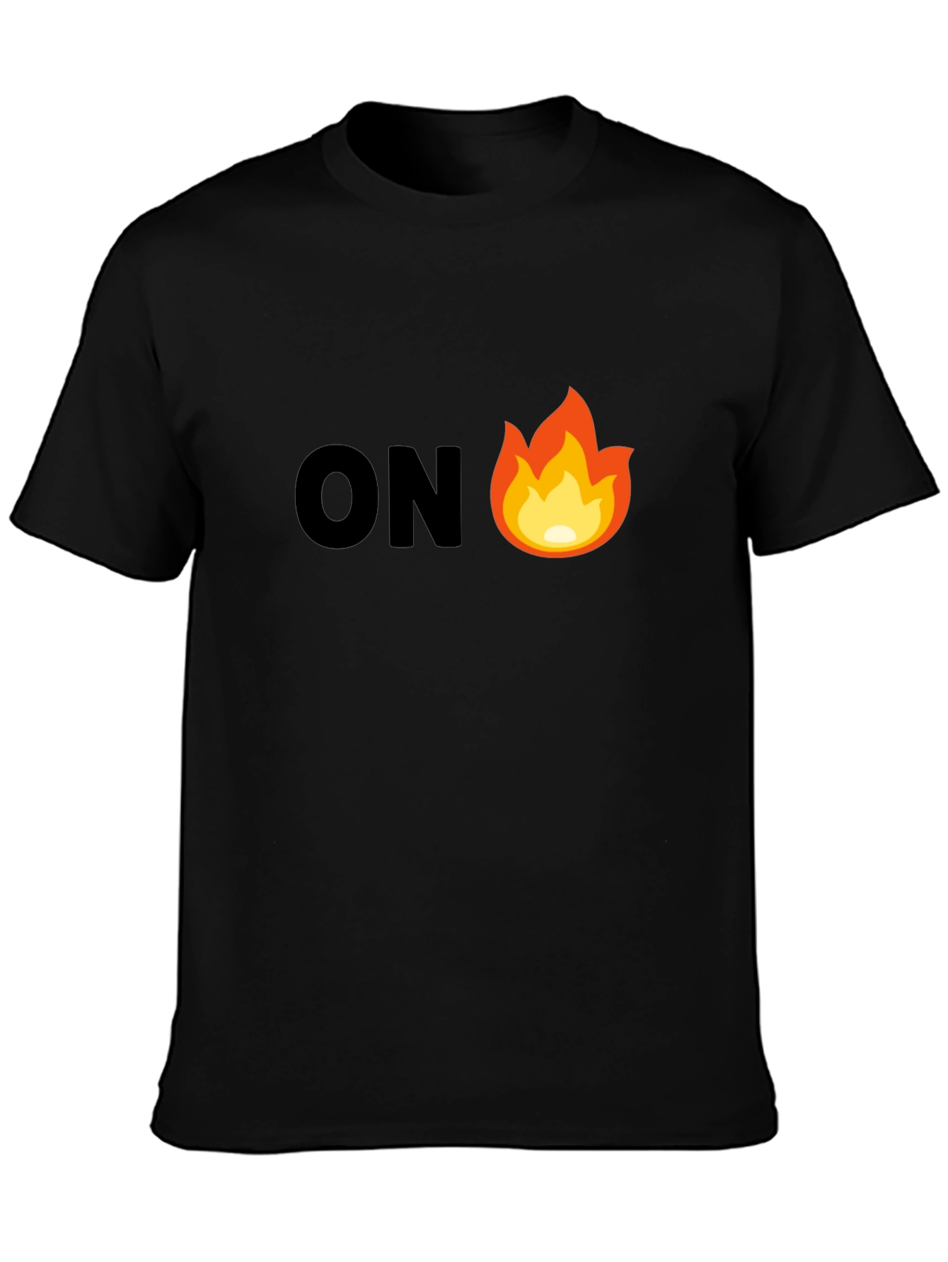 Black On Fire Graphic Tee - Men's Black T-Shirt view 3