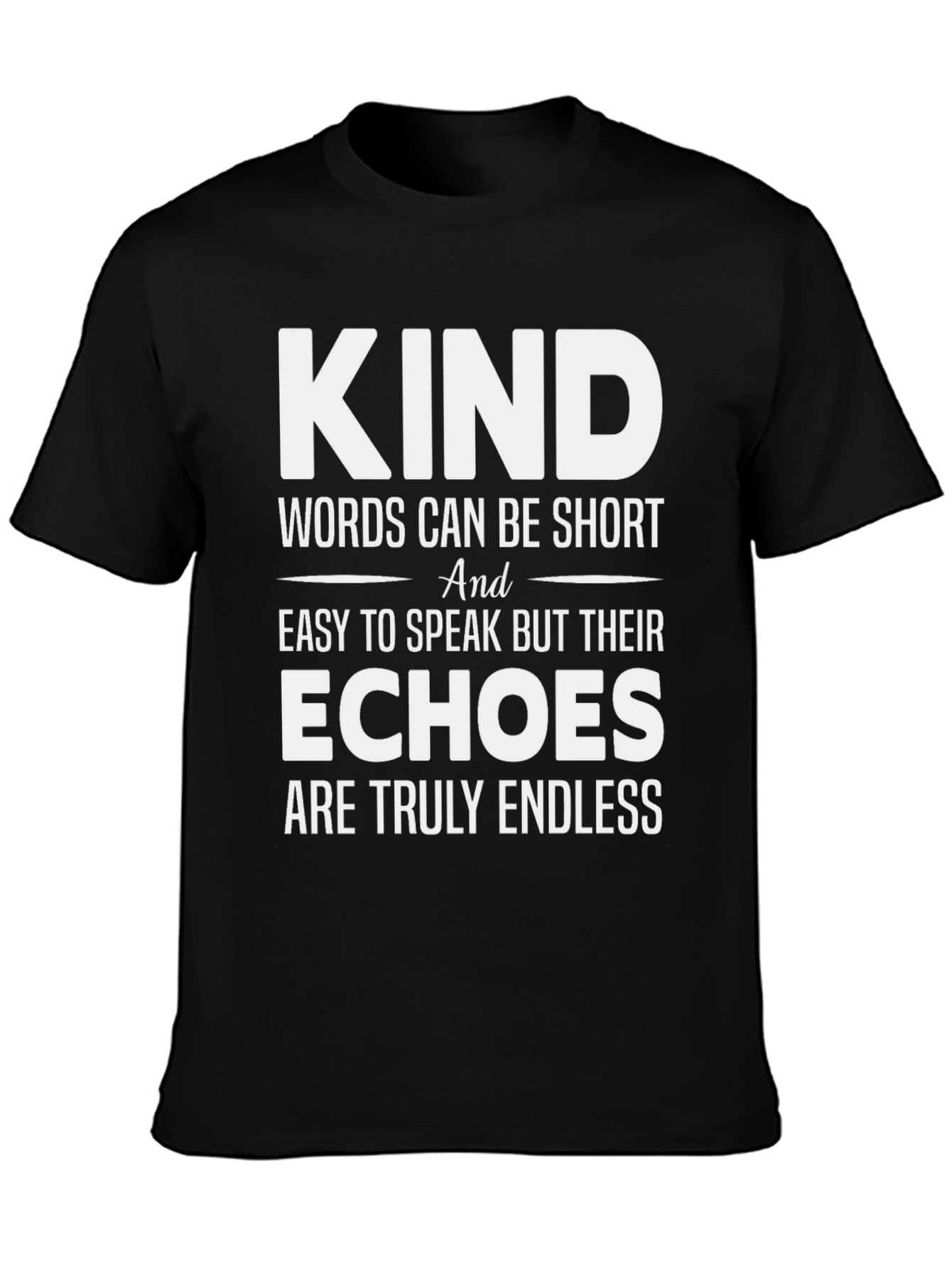 Black Kind Words T-Shirt - Motivational Tee view 3