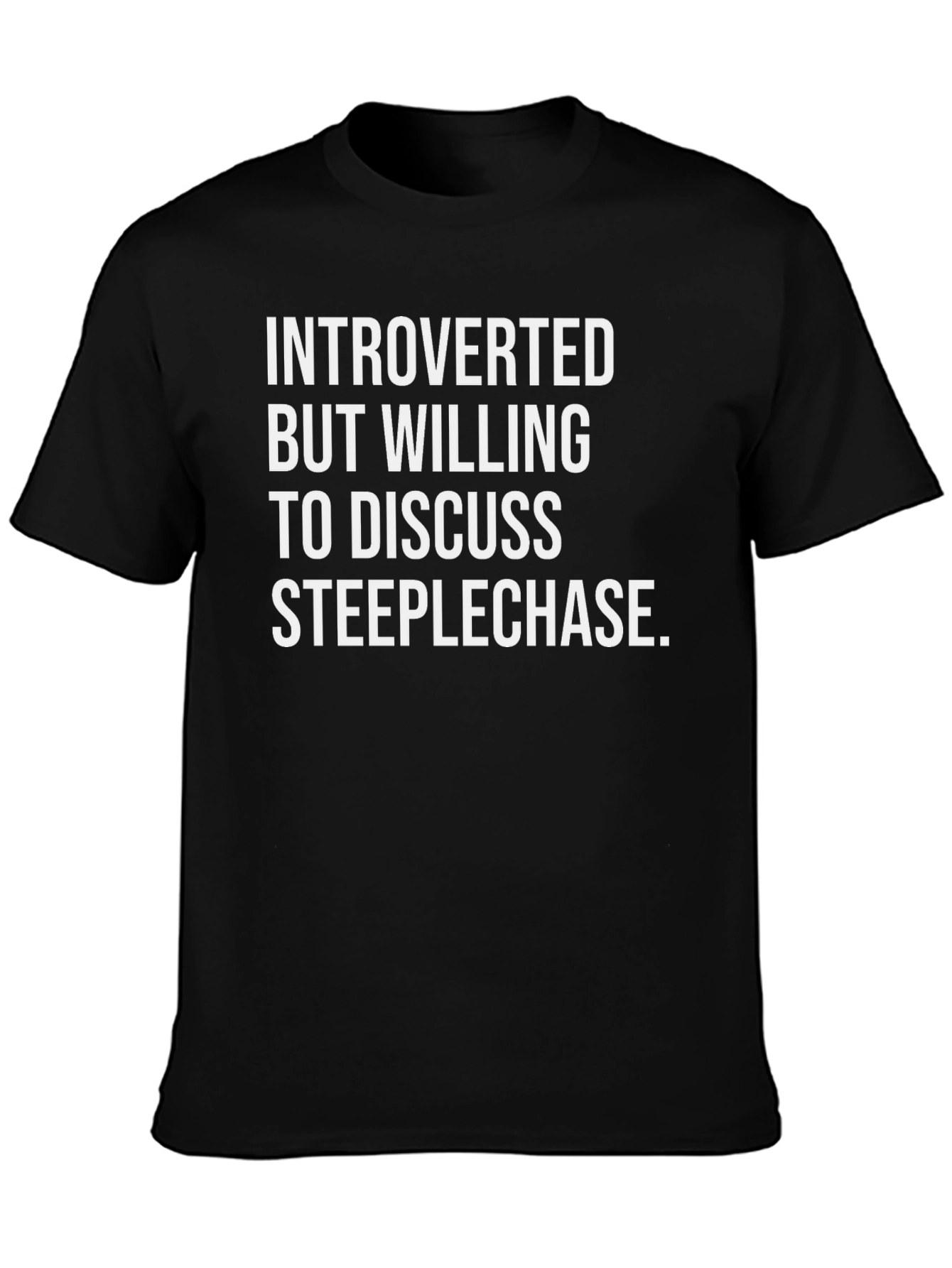 Black Introverted Steeplechase T-Shirt - Black Cotton Tee view 3