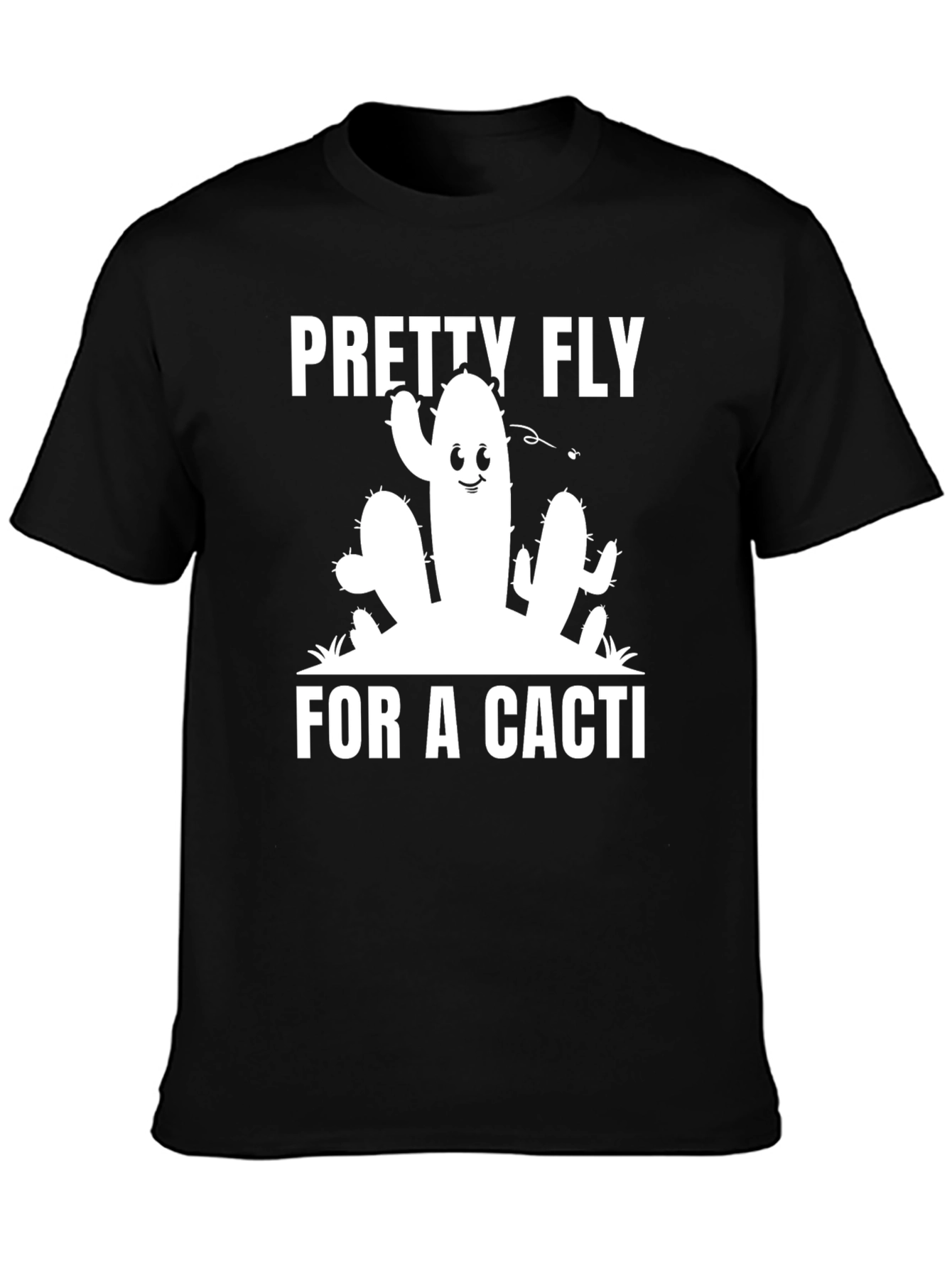 Black Funny Cacti Graphic T-Shirt - Pretty Fly Design view 3