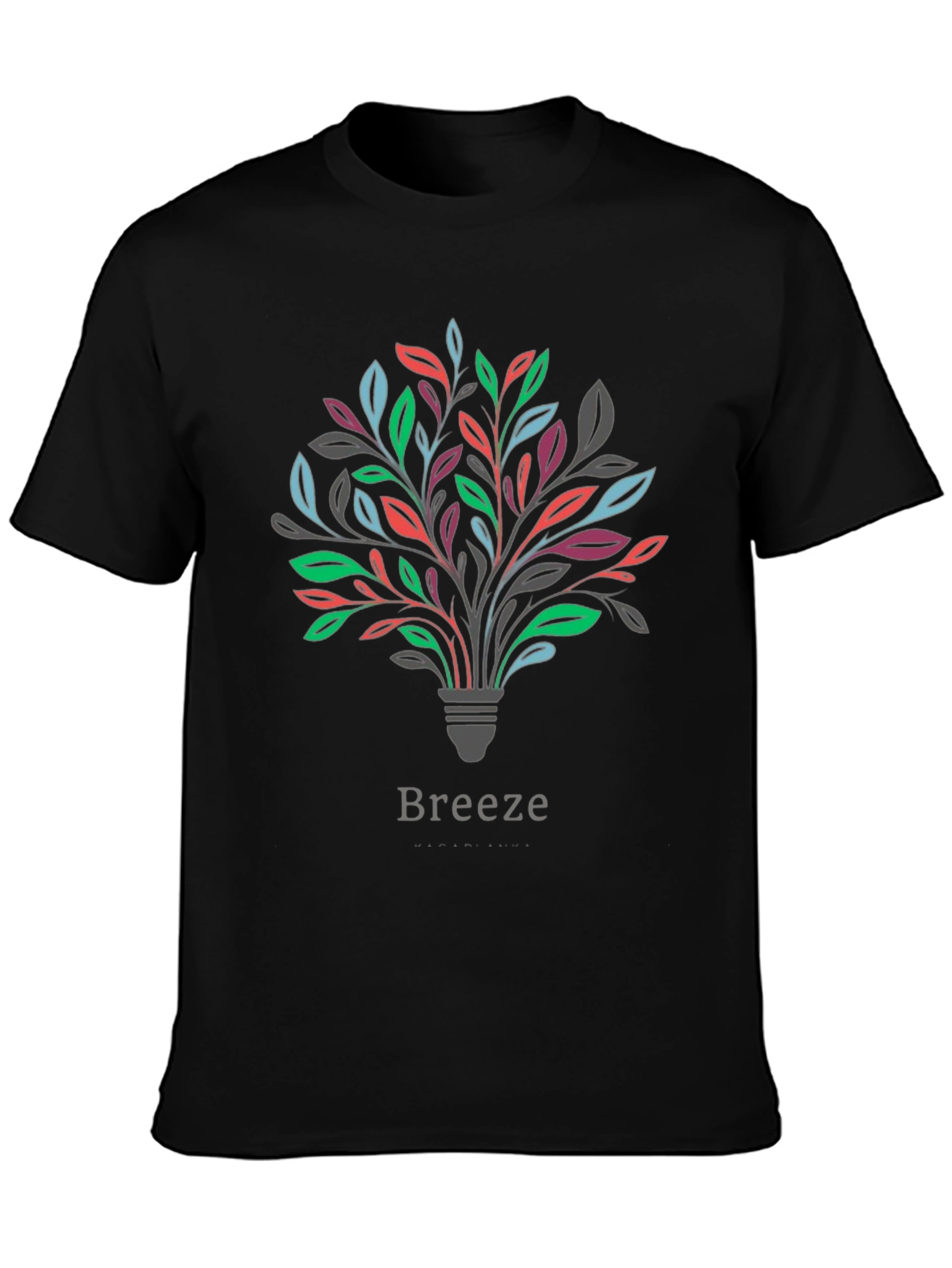 Black Men's "Breeze" Graphic Tee - Stylish Comfort view 3