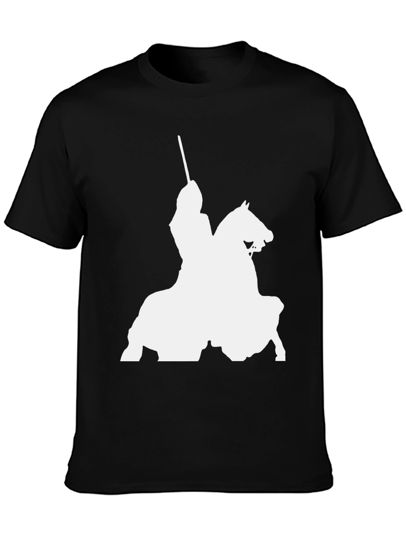 Black Knight On Horse T-Shirt - Bold Graphic Tee view 3