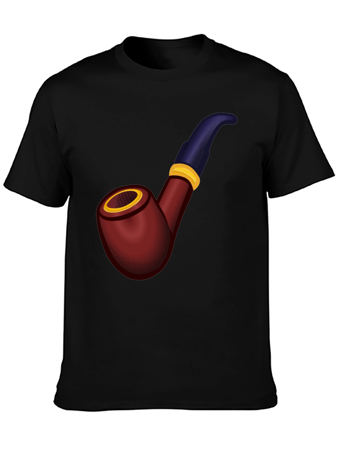 Black Smoking Pipe Graphic Tee - Classic Style view 3