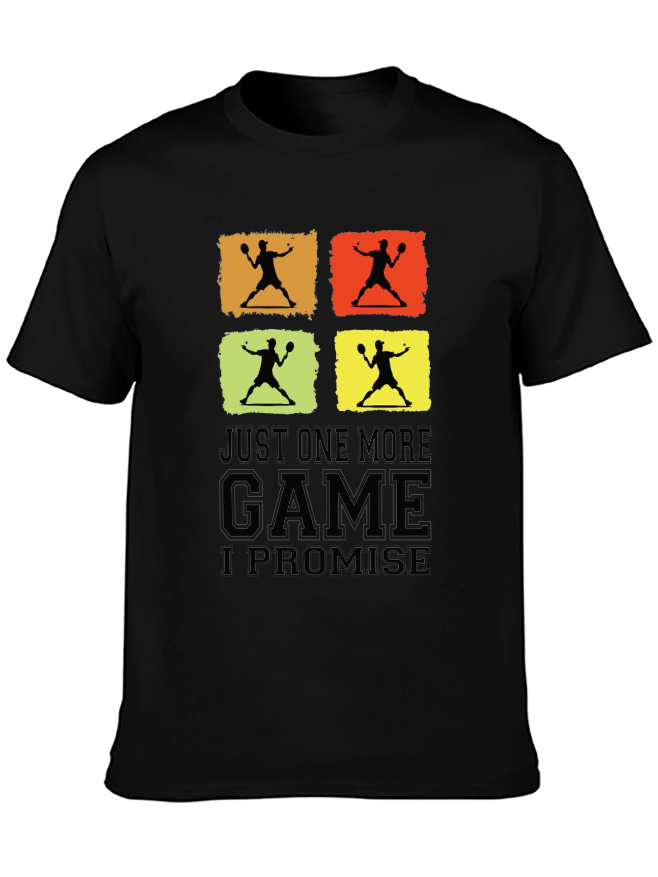 Black Just One More Game Promise Black Graphic Tee view 3
