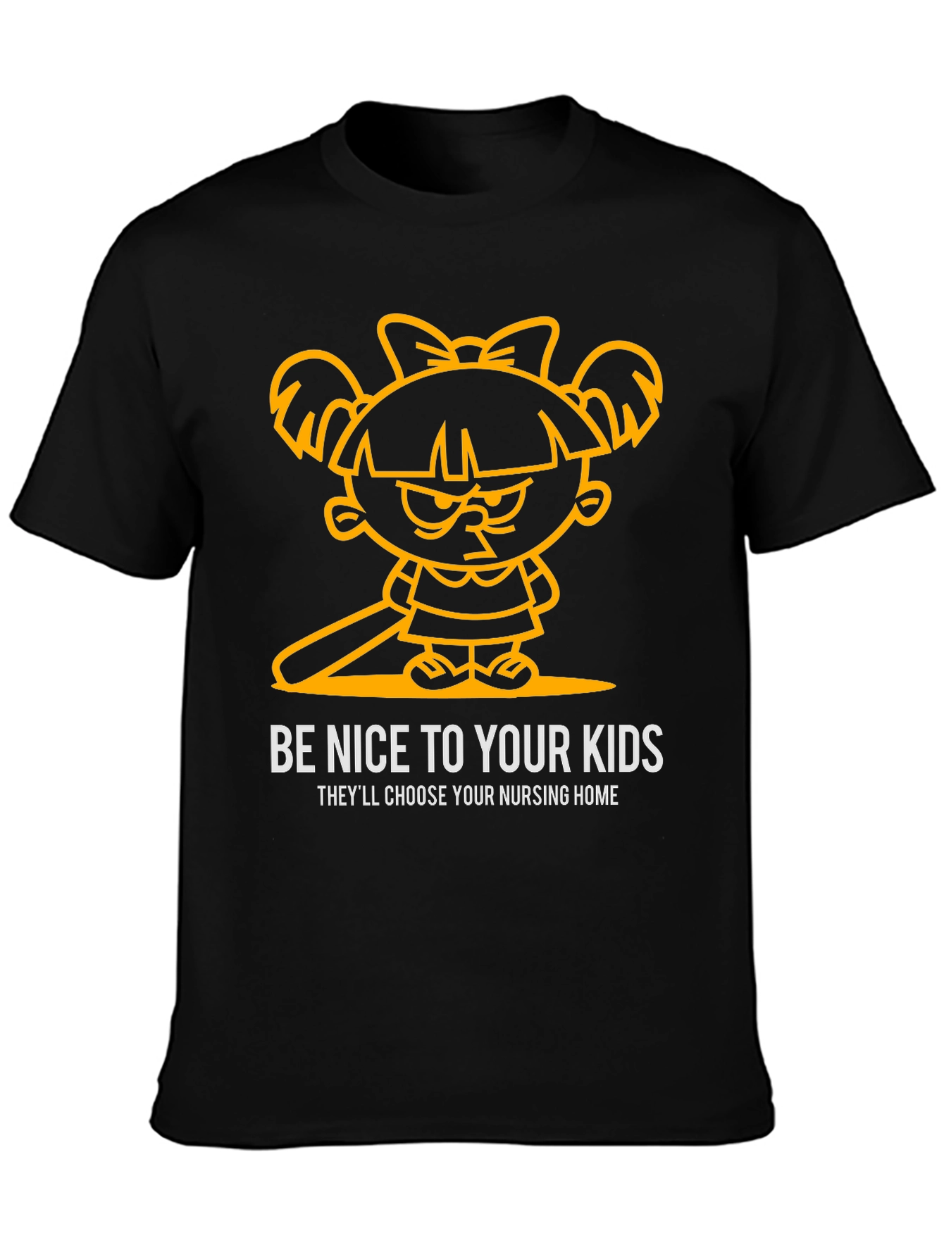 Black Be Nice To Your Kids Graphic Tee view 3