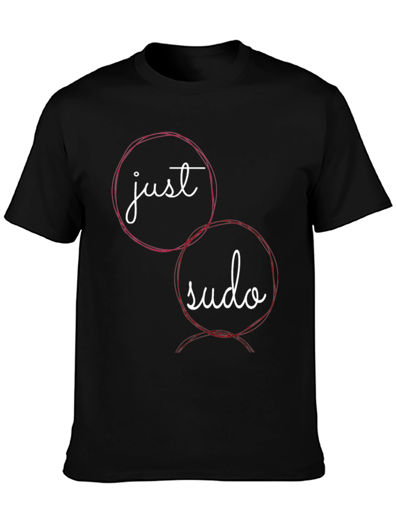 Just Sudo T-Shirt - Black Crew Neck Tee for Developers - 3