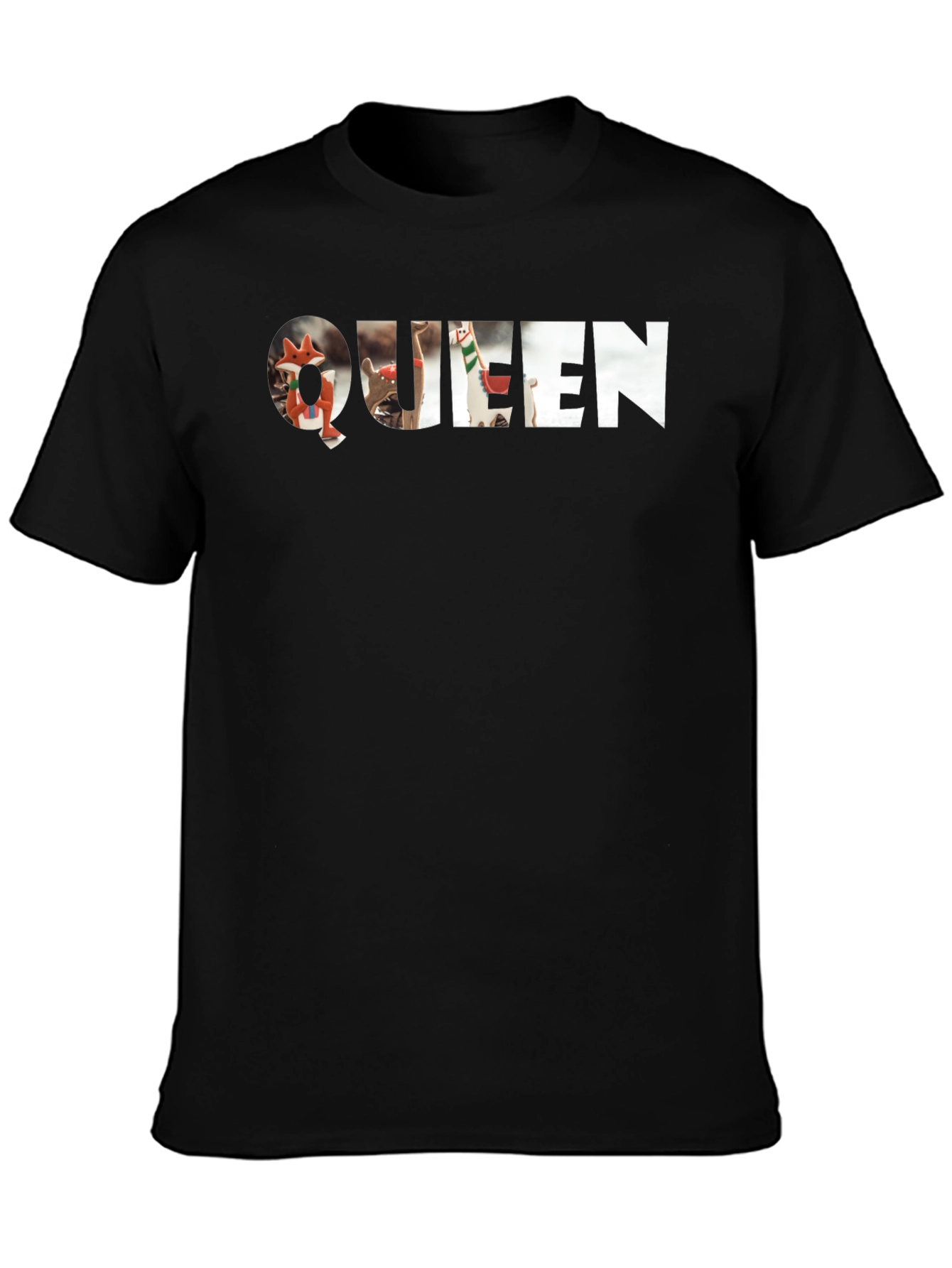 Black Queen Graphic Print Black T-Shirt view 3