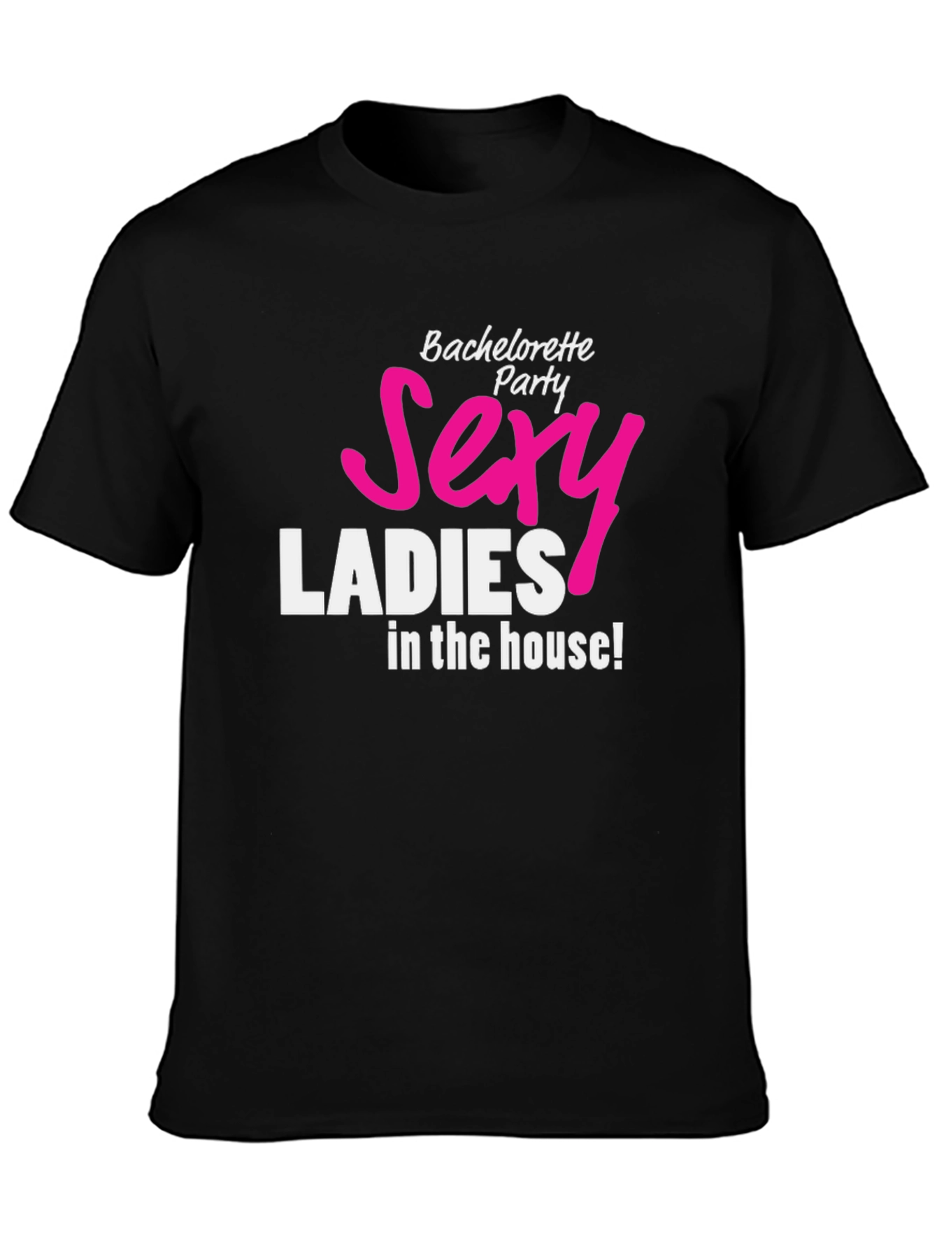 Black Sexy Ladies Bachelorette Party Black T-Shirt view 3